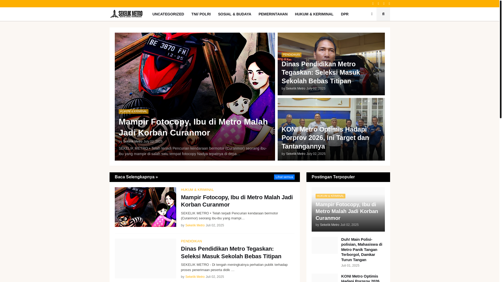 website screenshot of https://sekelikmetro.com/