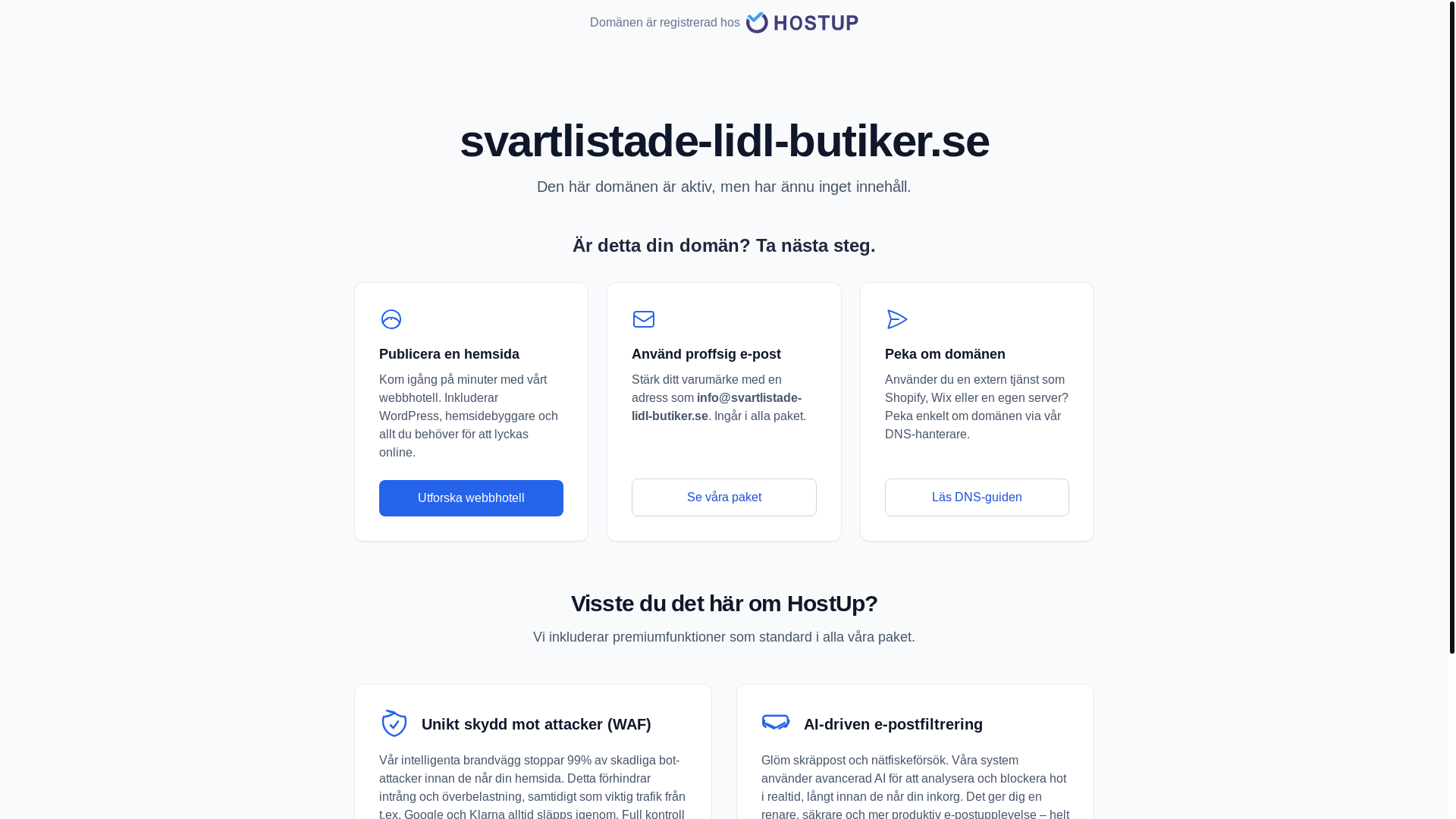 website screenshot of https://svartlistade-lidl-butiker.se/