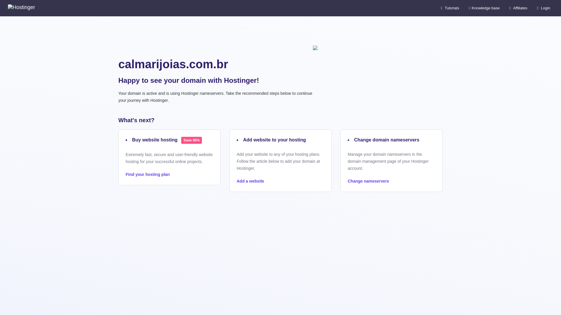 website screenshot of https://calmarijoias.com.br/