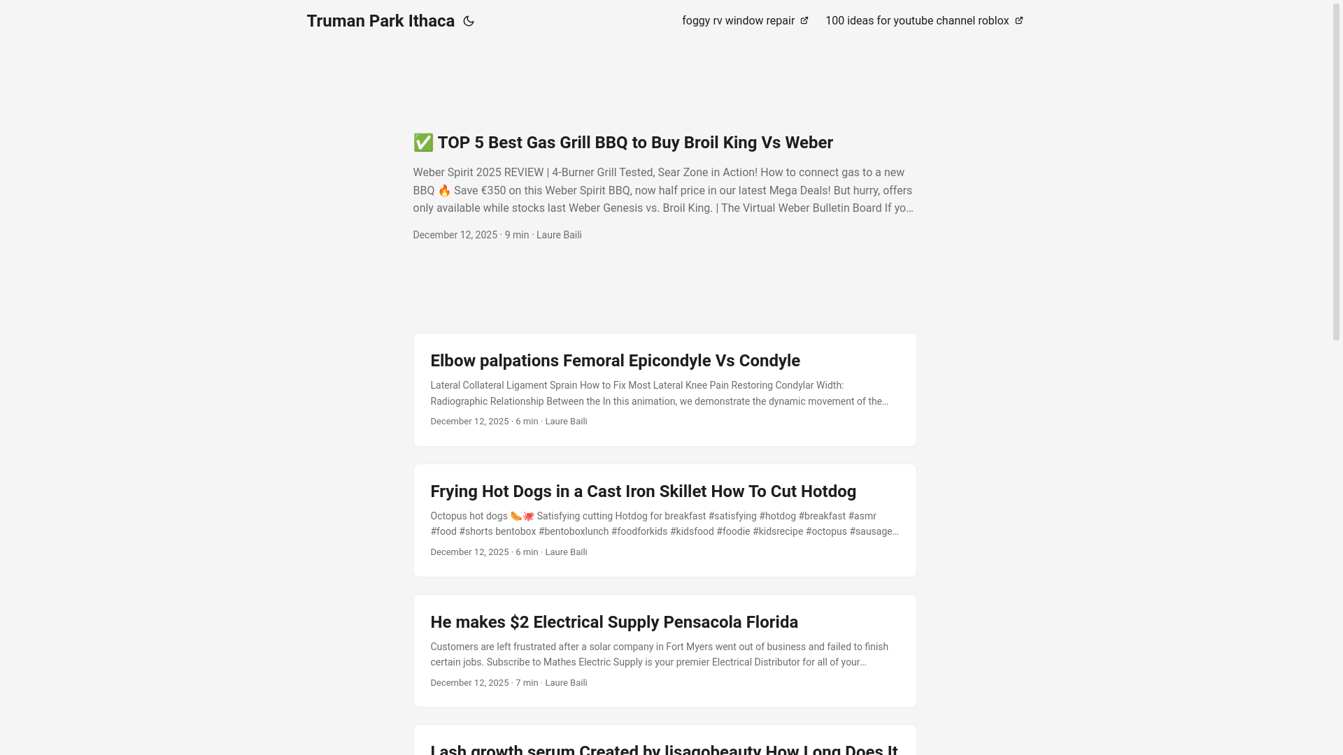 website screenshot of https://trumanparkithaca.pages.dev/