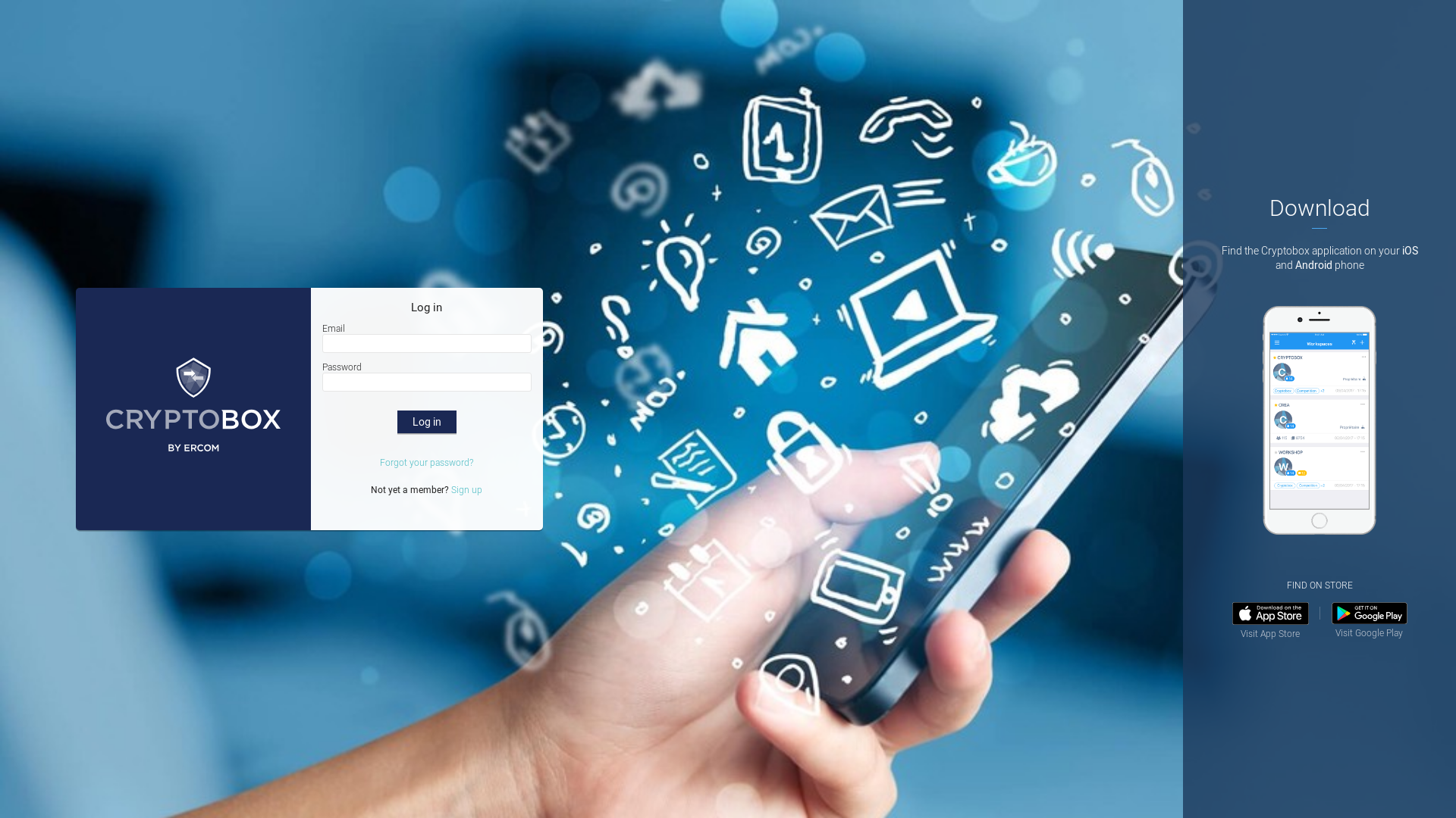 website screenshot of https://thales.cryptobox.com/