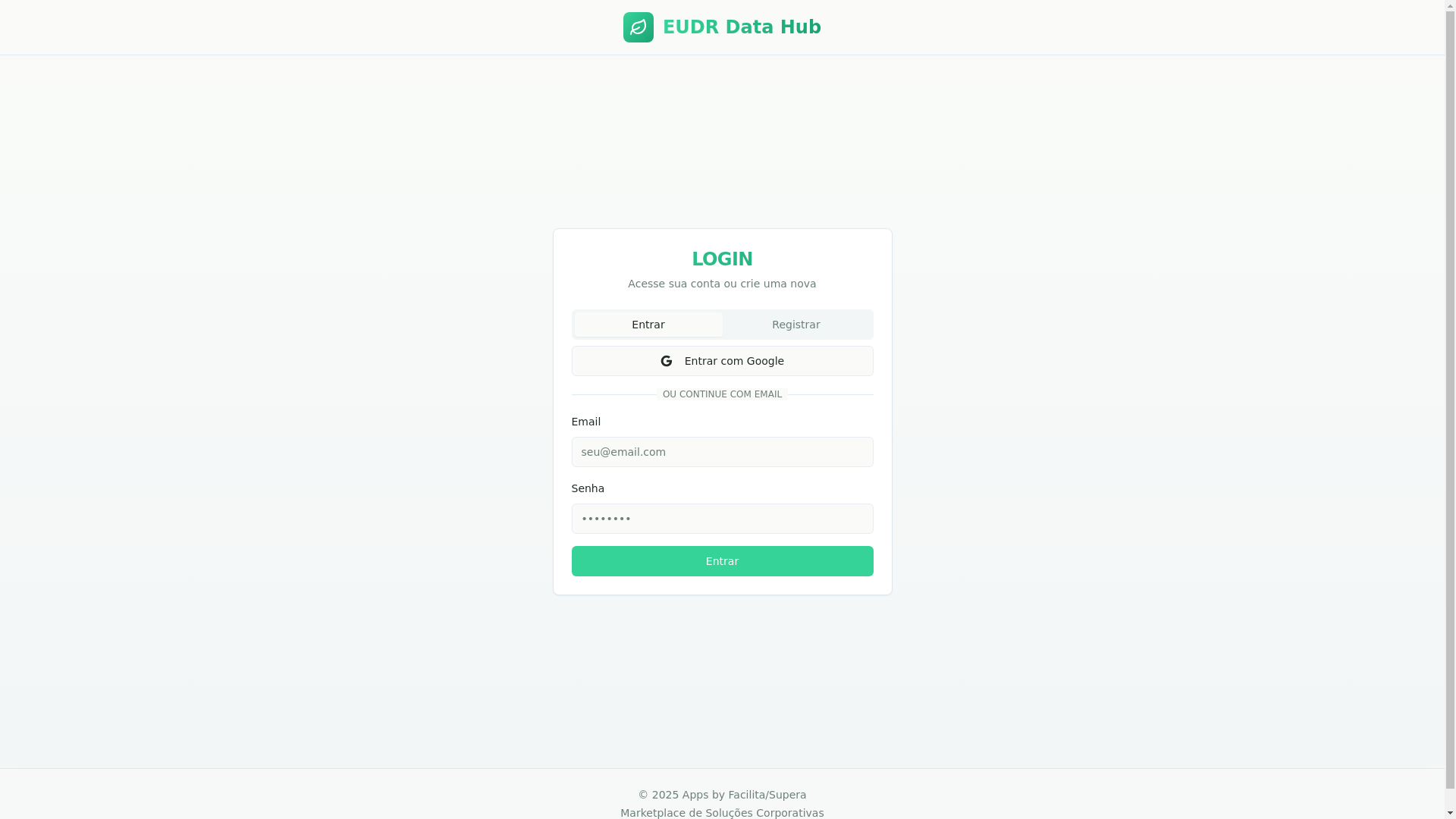 website screenshot of https://eudrdata.tech/