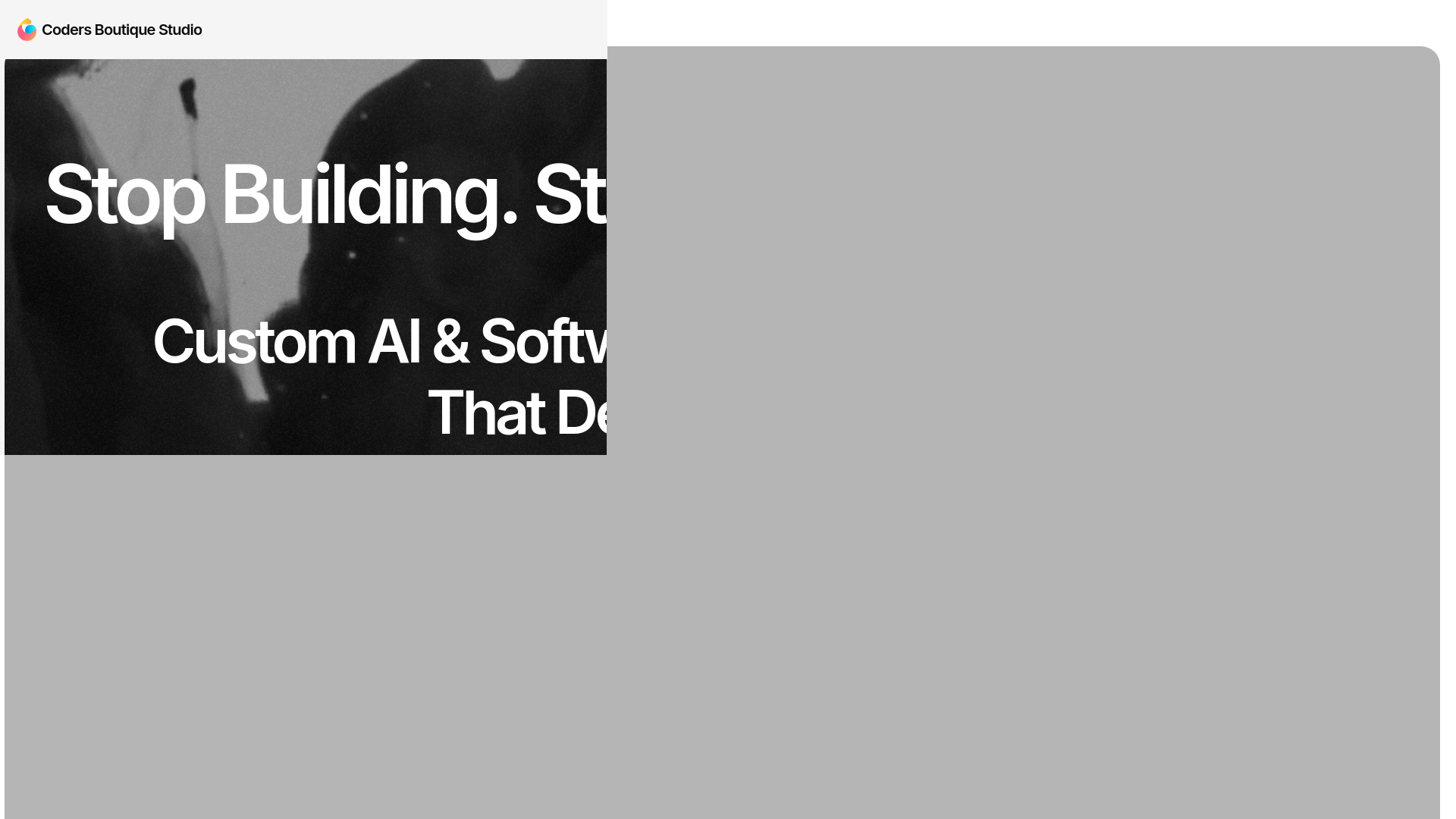 website screenshot of https://coders.boutique/