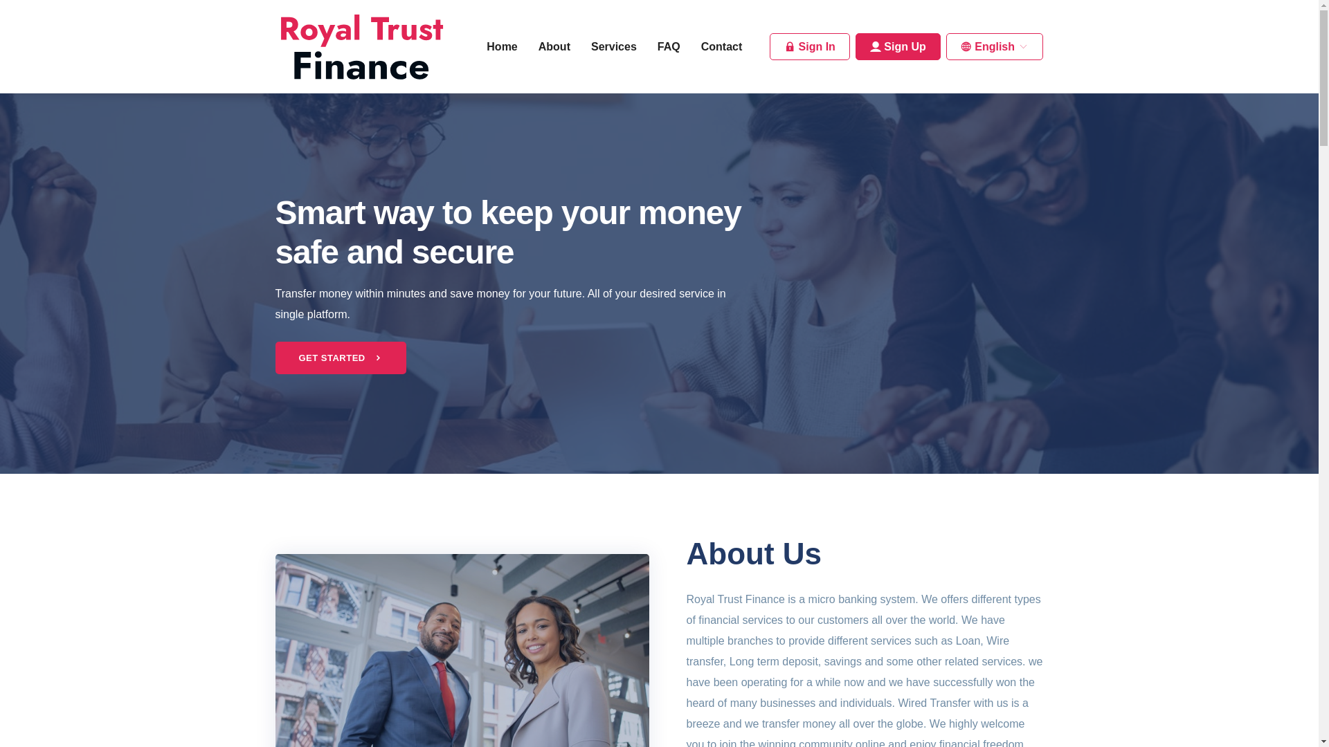 website screenshot of https://royaltrustsfinance.online/