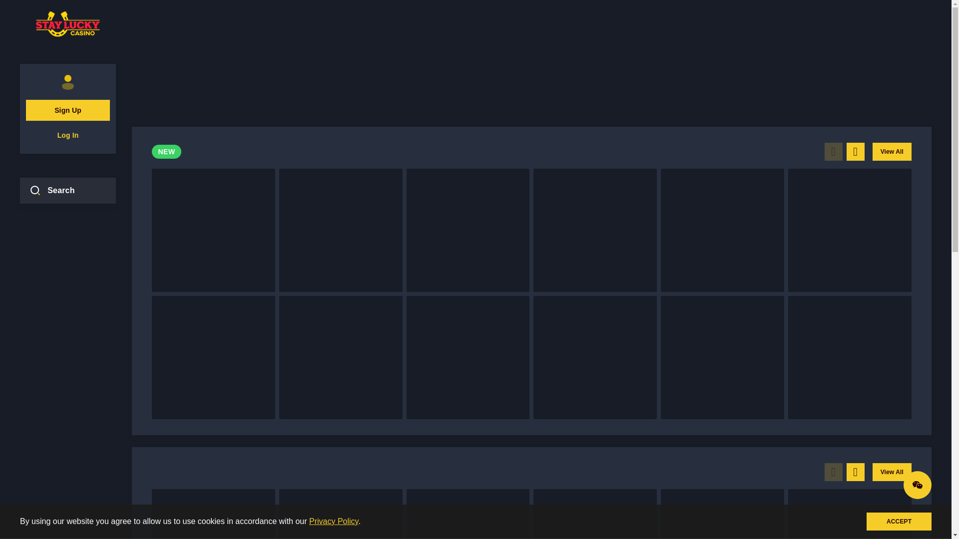 website screenshot of https://stayluckycasino.club/