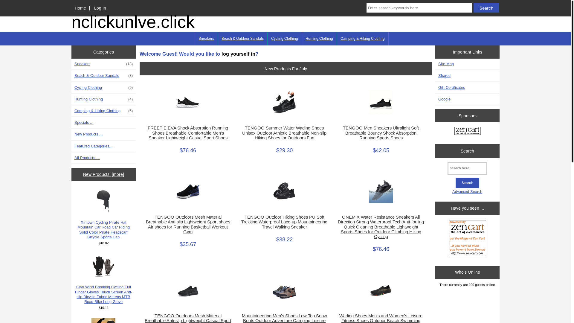 website screenshot of https://nclickunlve.click/