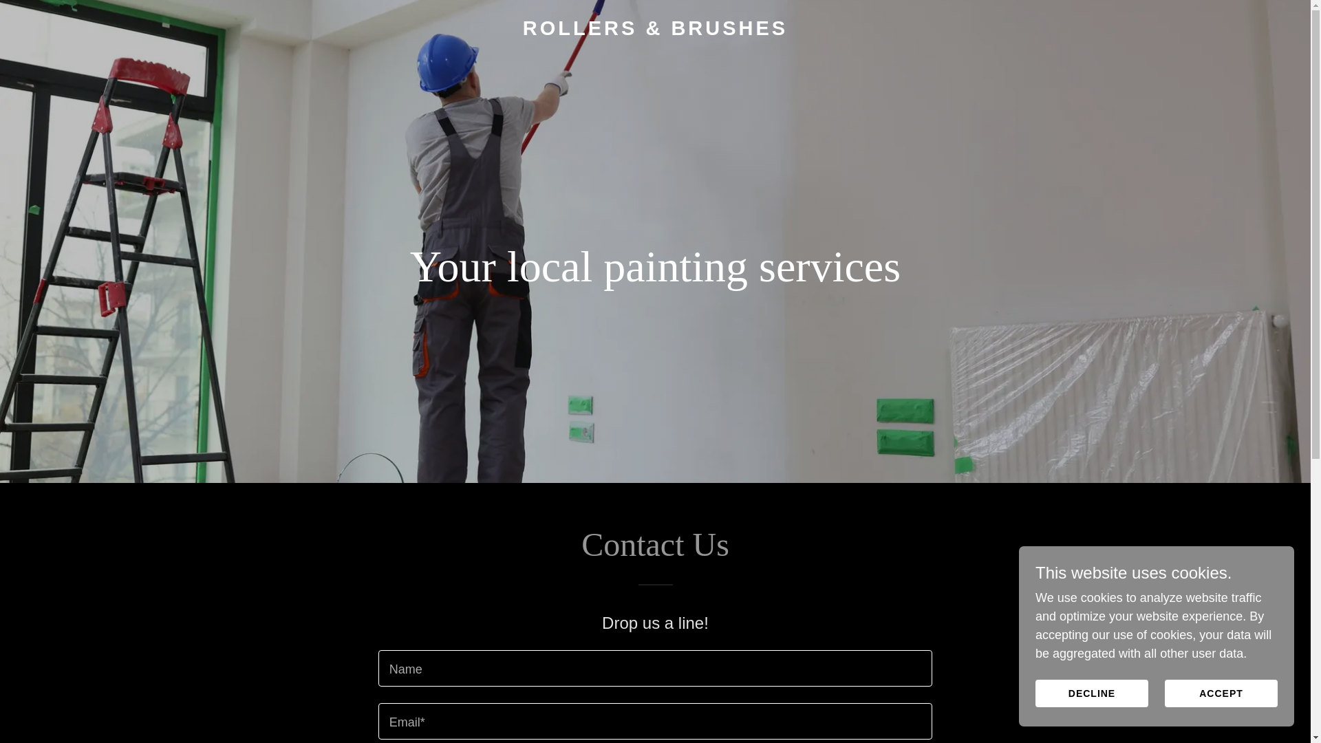 website screenshot of https://rollersbrushes.co.uk/