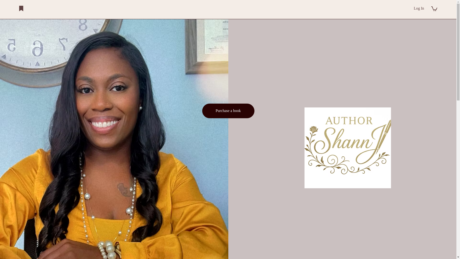 website screenshot of https://authorshannj.com/