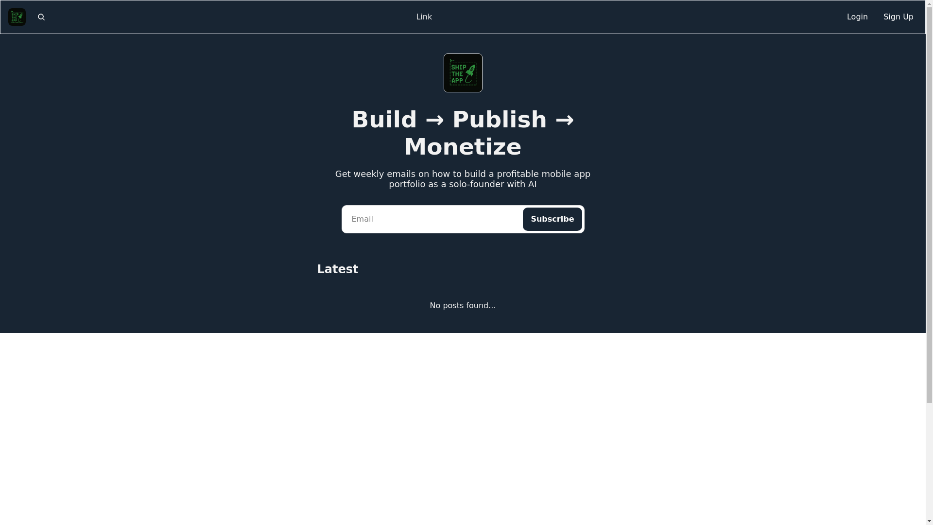 website screenshot of https://shiptheapp.com/