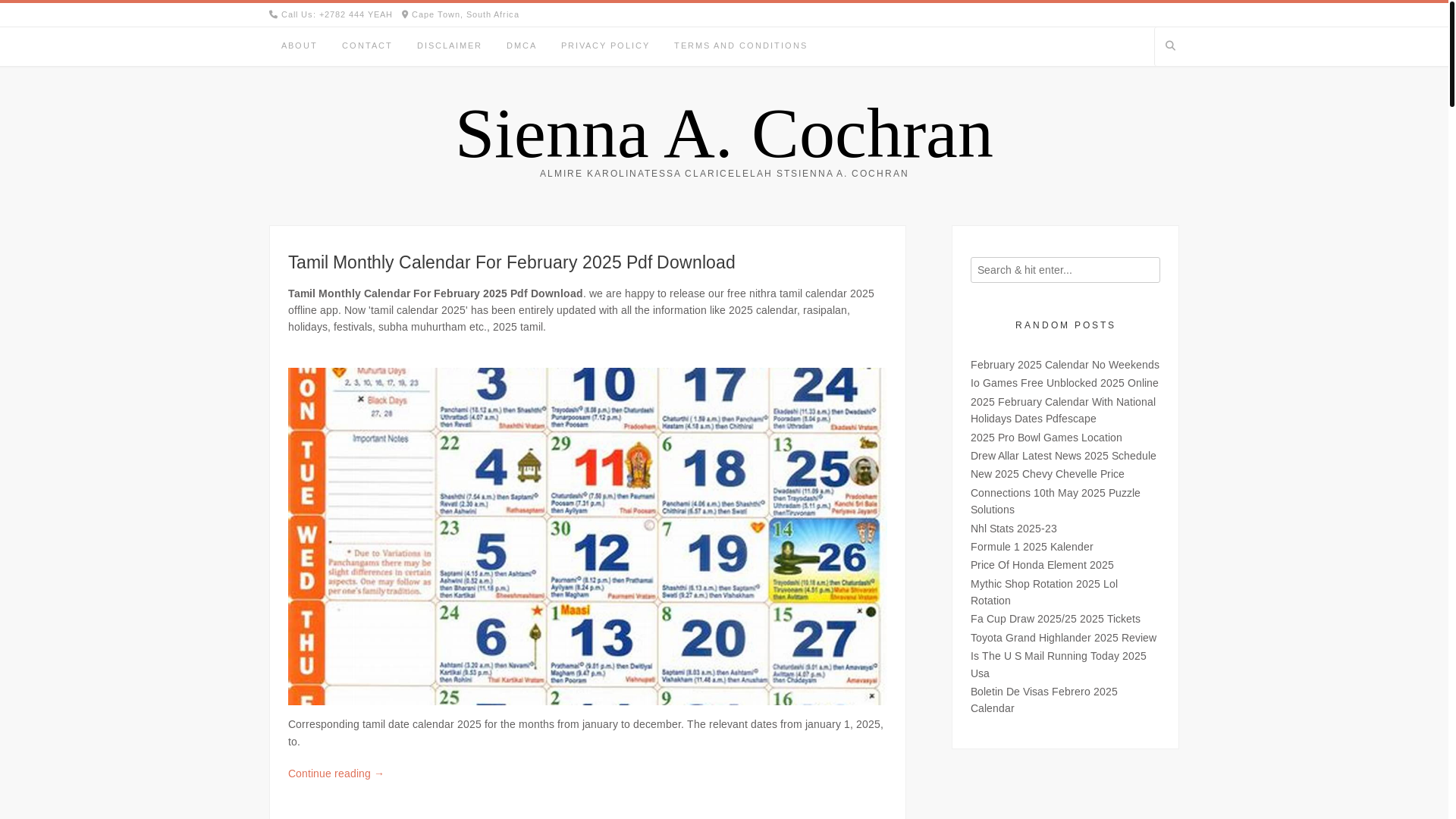 website screenshot of https://siennaacochran.pages.dev/