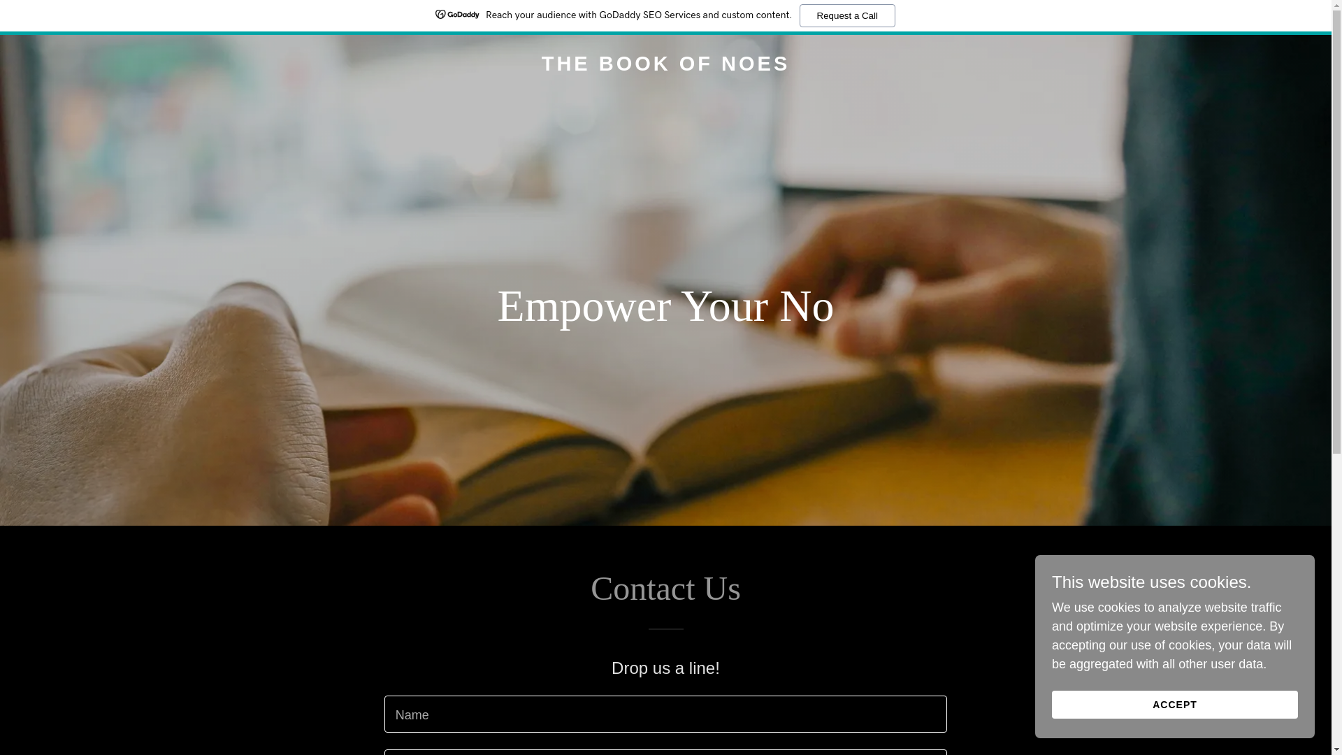 website screenshot of https://thebookofnoes.com/