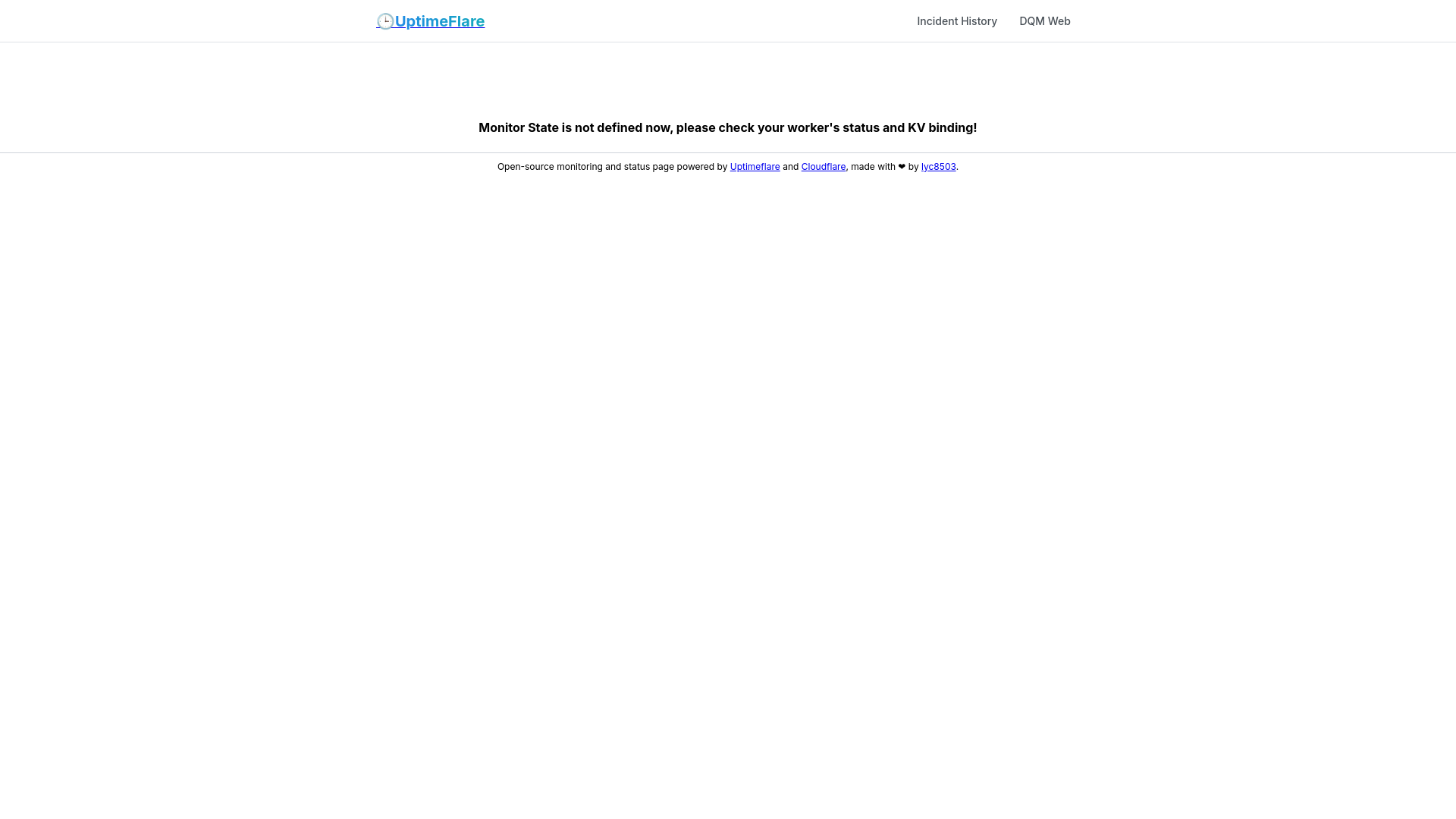 website screenshot of https://uptimeflare-4q7.pages.dev/