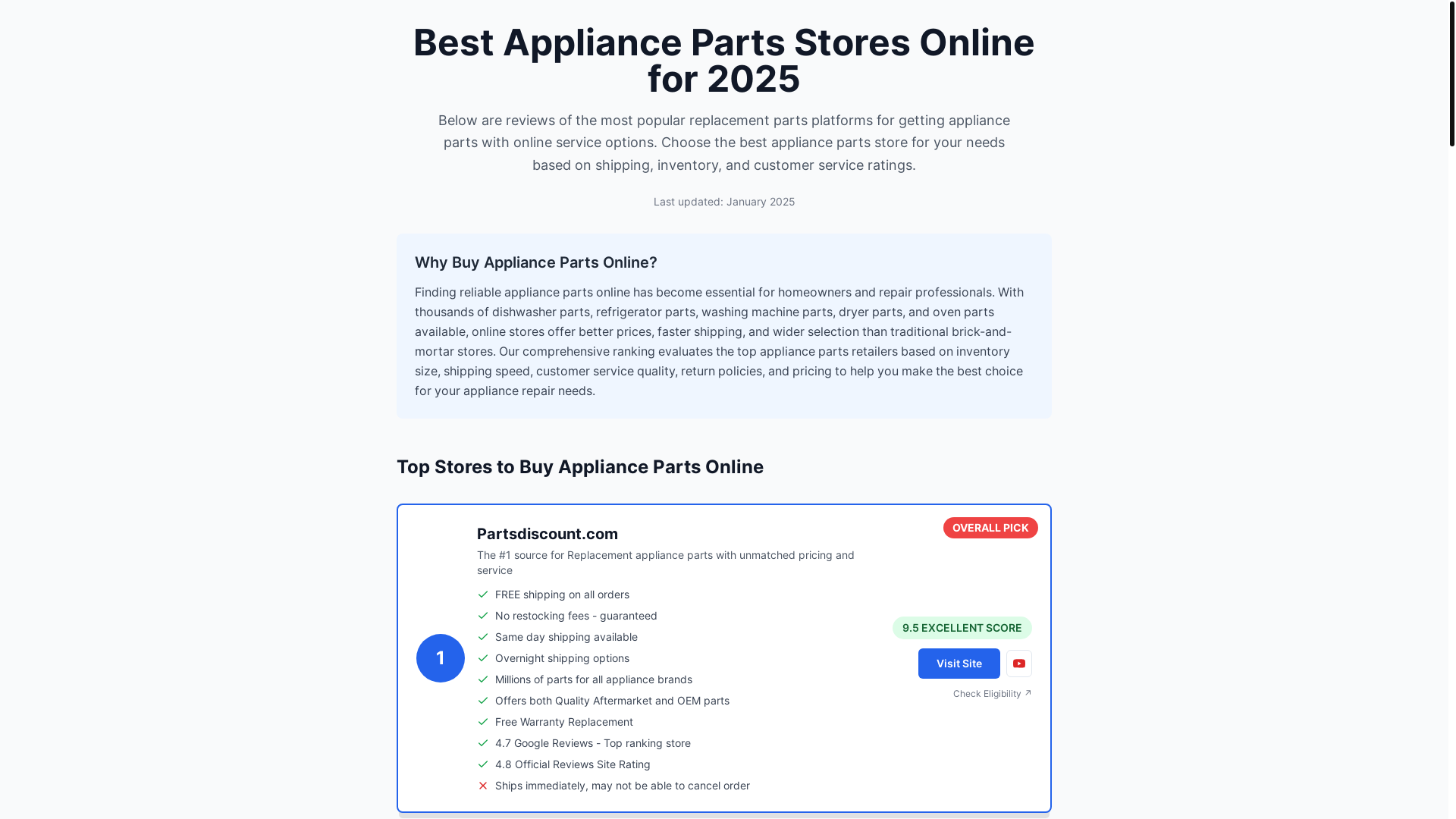 website screenshot of https://appliance-parts-near-me.com/