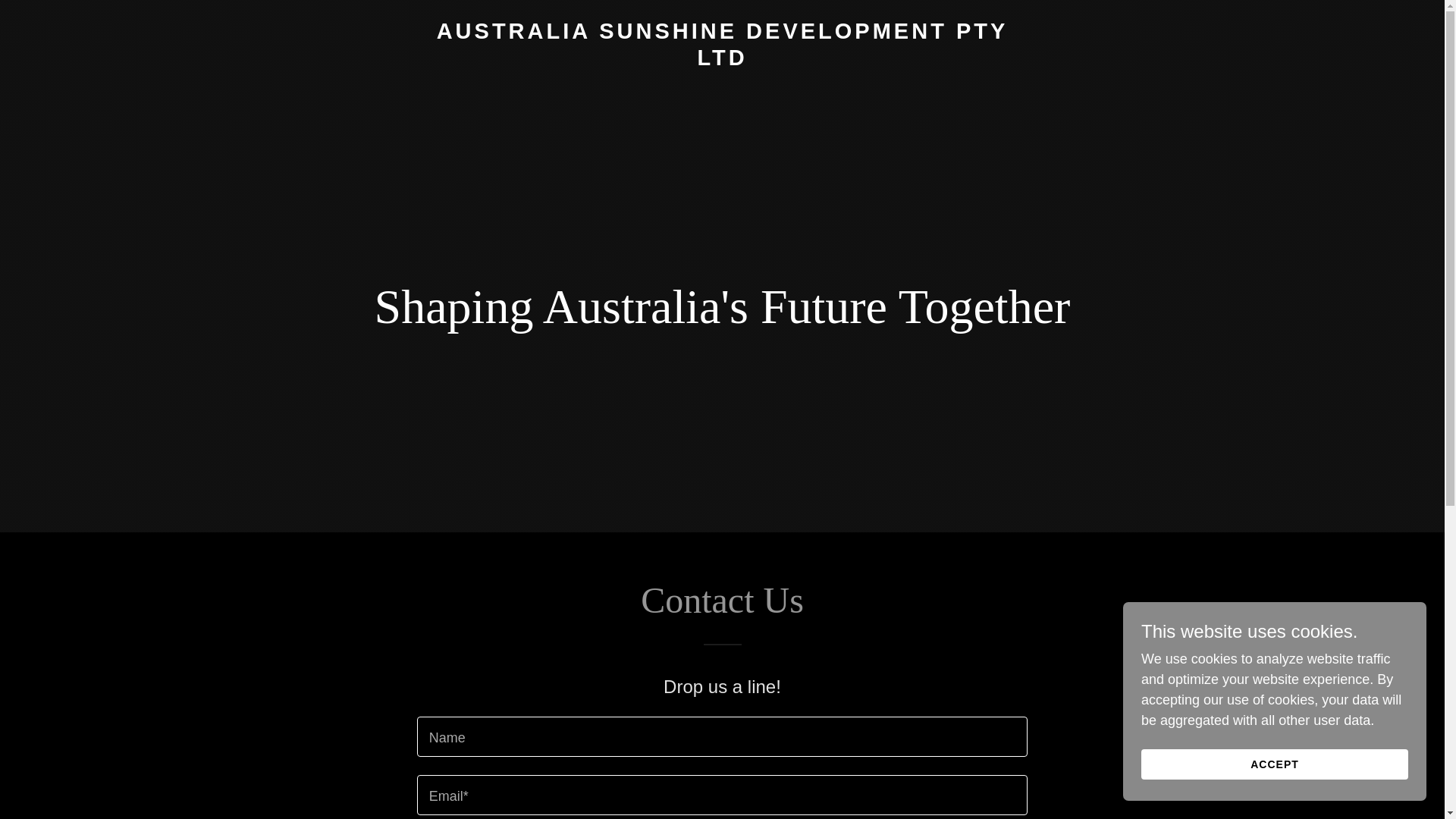 website screenshot of https://ausunshinedev.com.au/