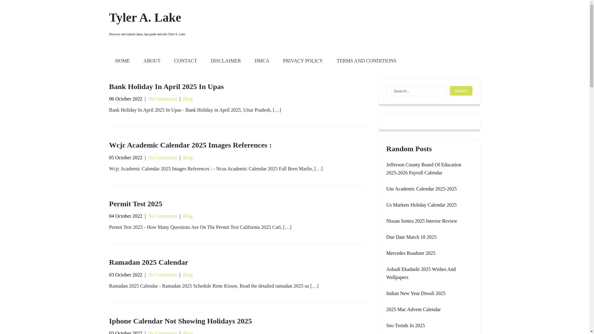 website screenshot of https://tyleralake.pages.dev/