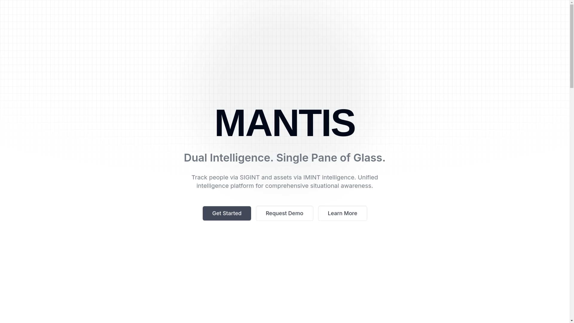 website screenshot of https://mantis-landing.pages.dev/