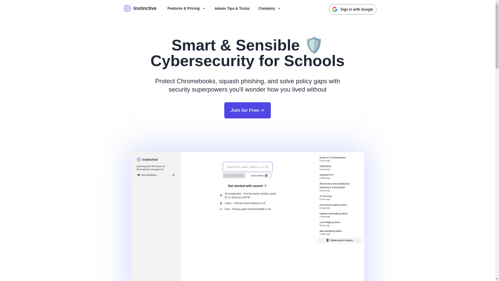 website screenshot of https://instinctive-hosting.pages.dev/