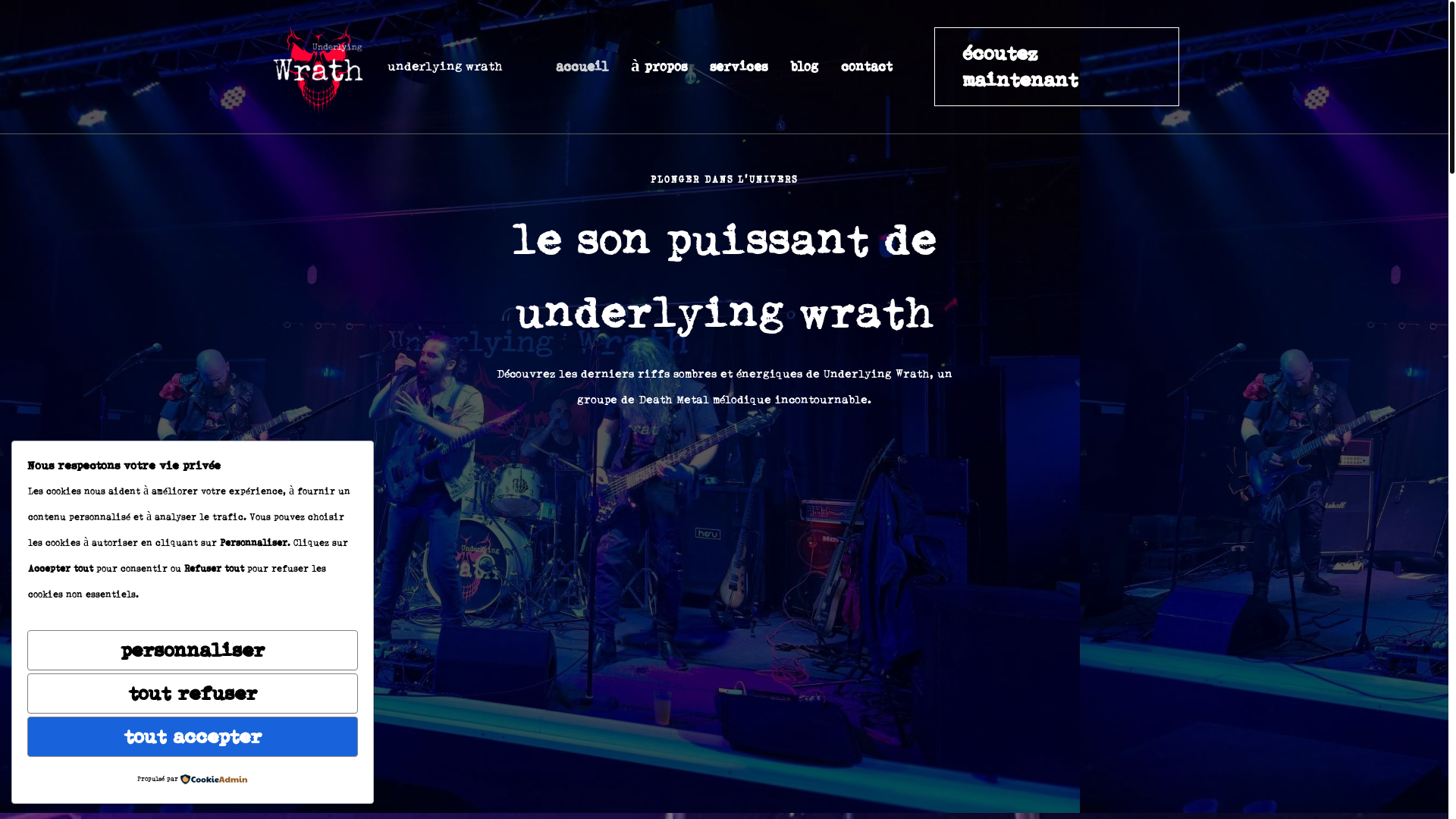 website screenshot of https://underlyingwrath.fr/