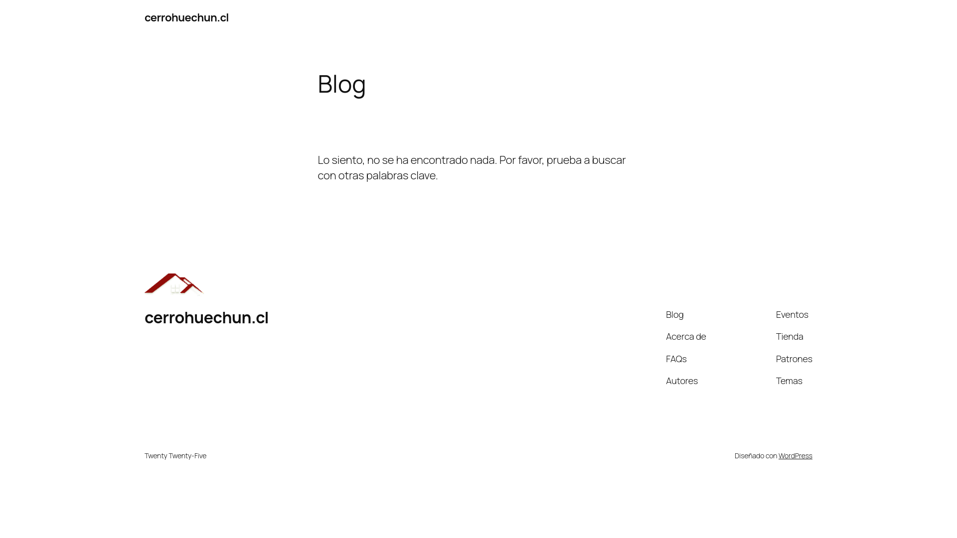 website screenshot of https://cerrohuechun.cl/