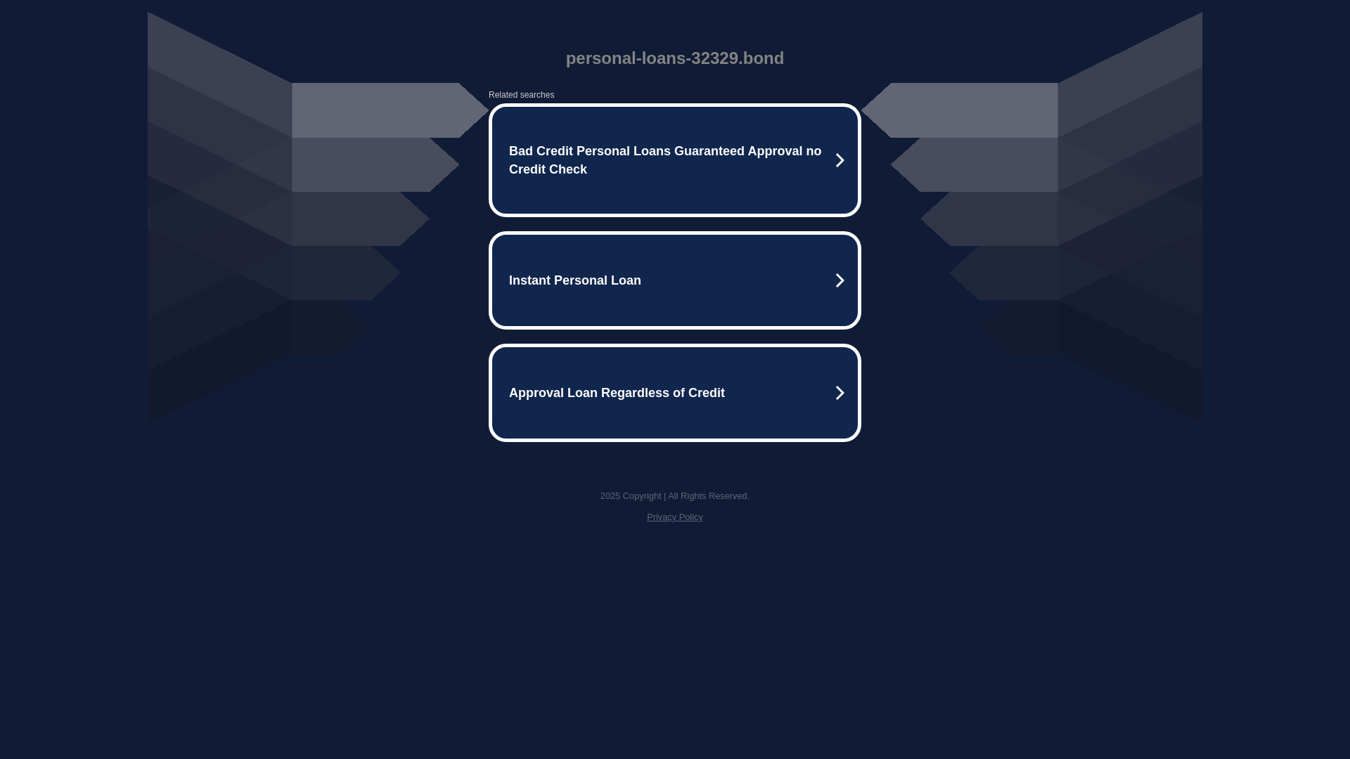website screenshot of https://personal-loans-32329.bond/