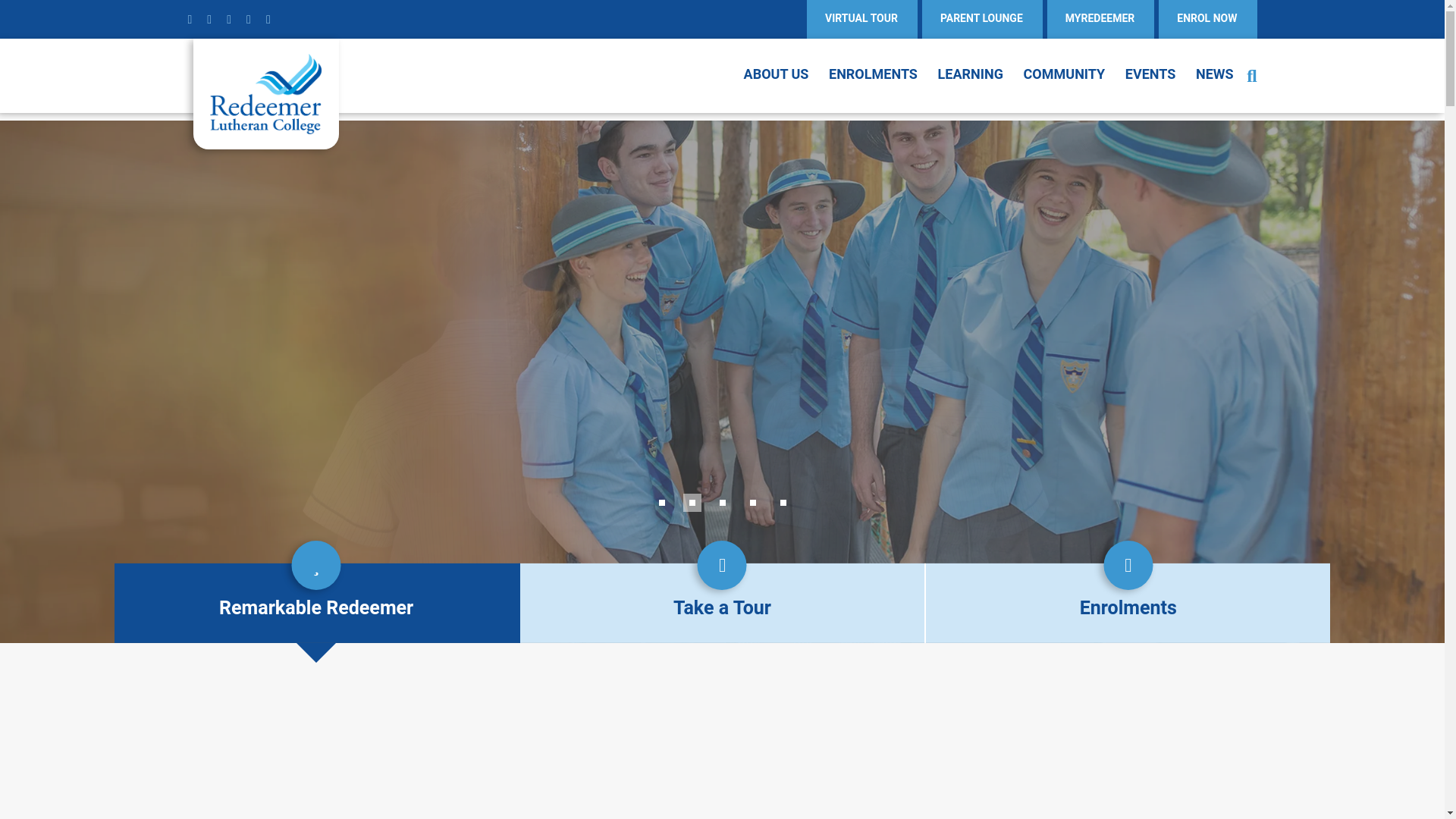 website screenshot of https://redeemer.com.au/