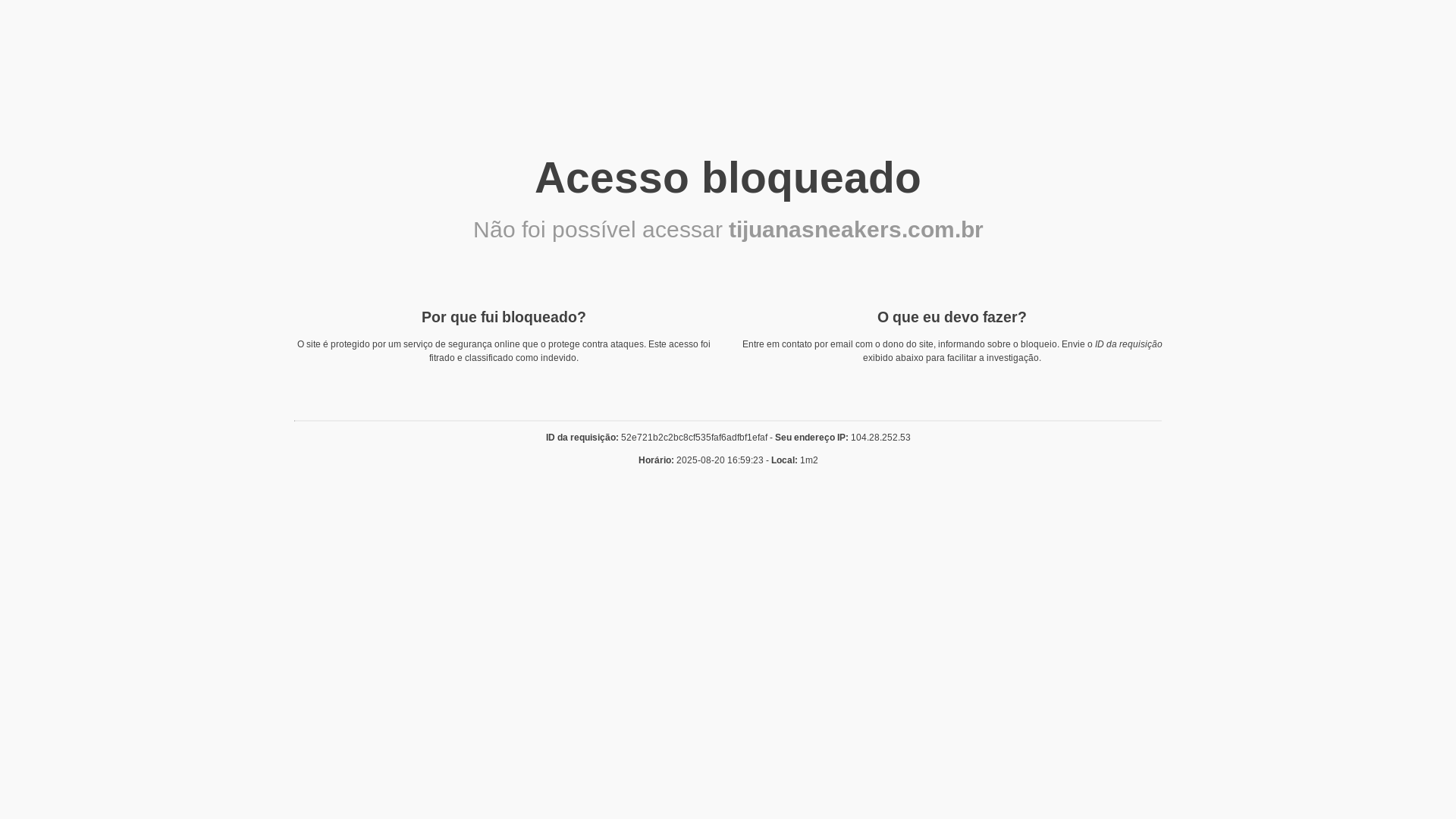 website screenshot of https://tijuanasneakers.com.br/