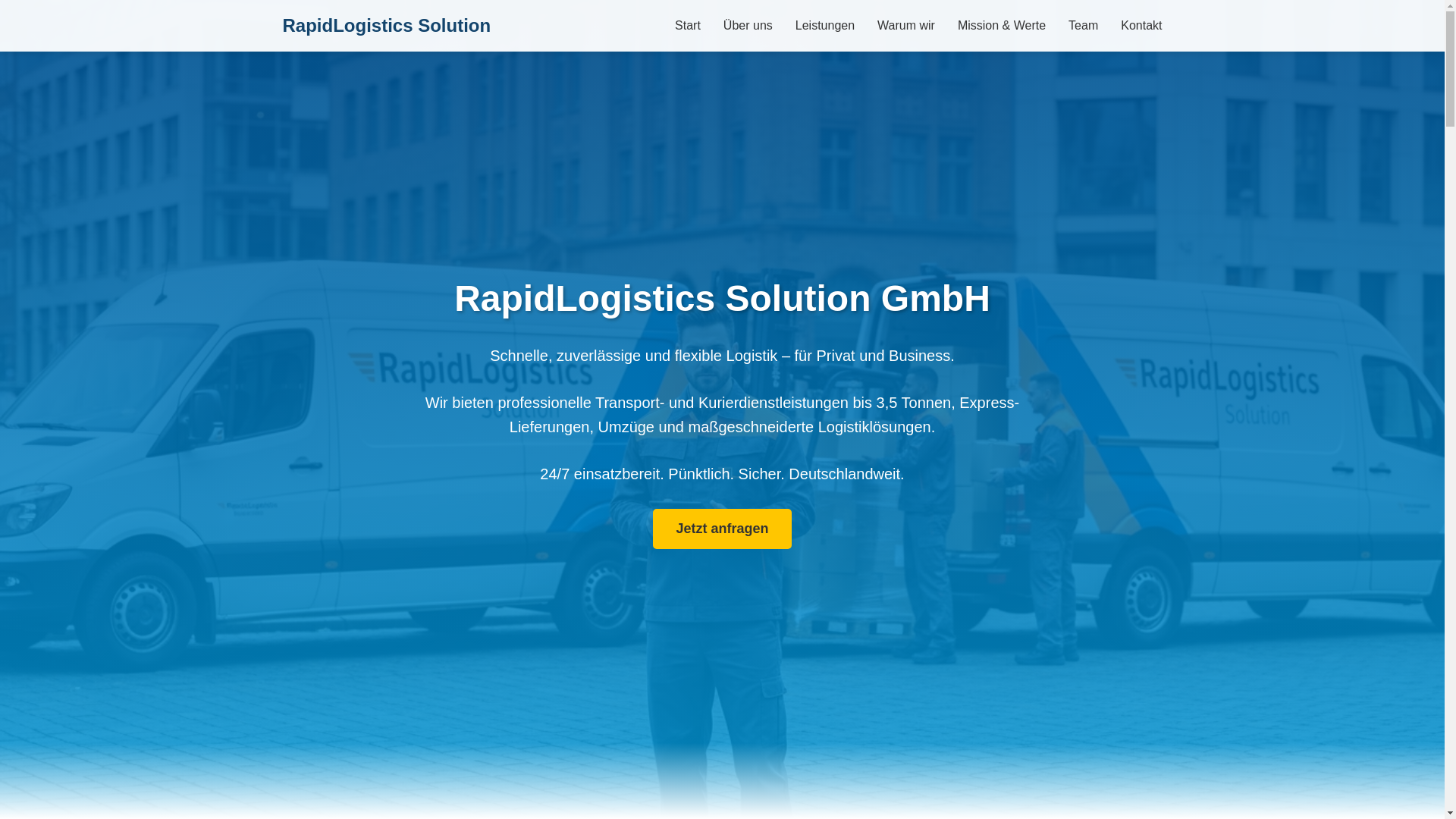 website screenshot of https://rapidlogistic.de/