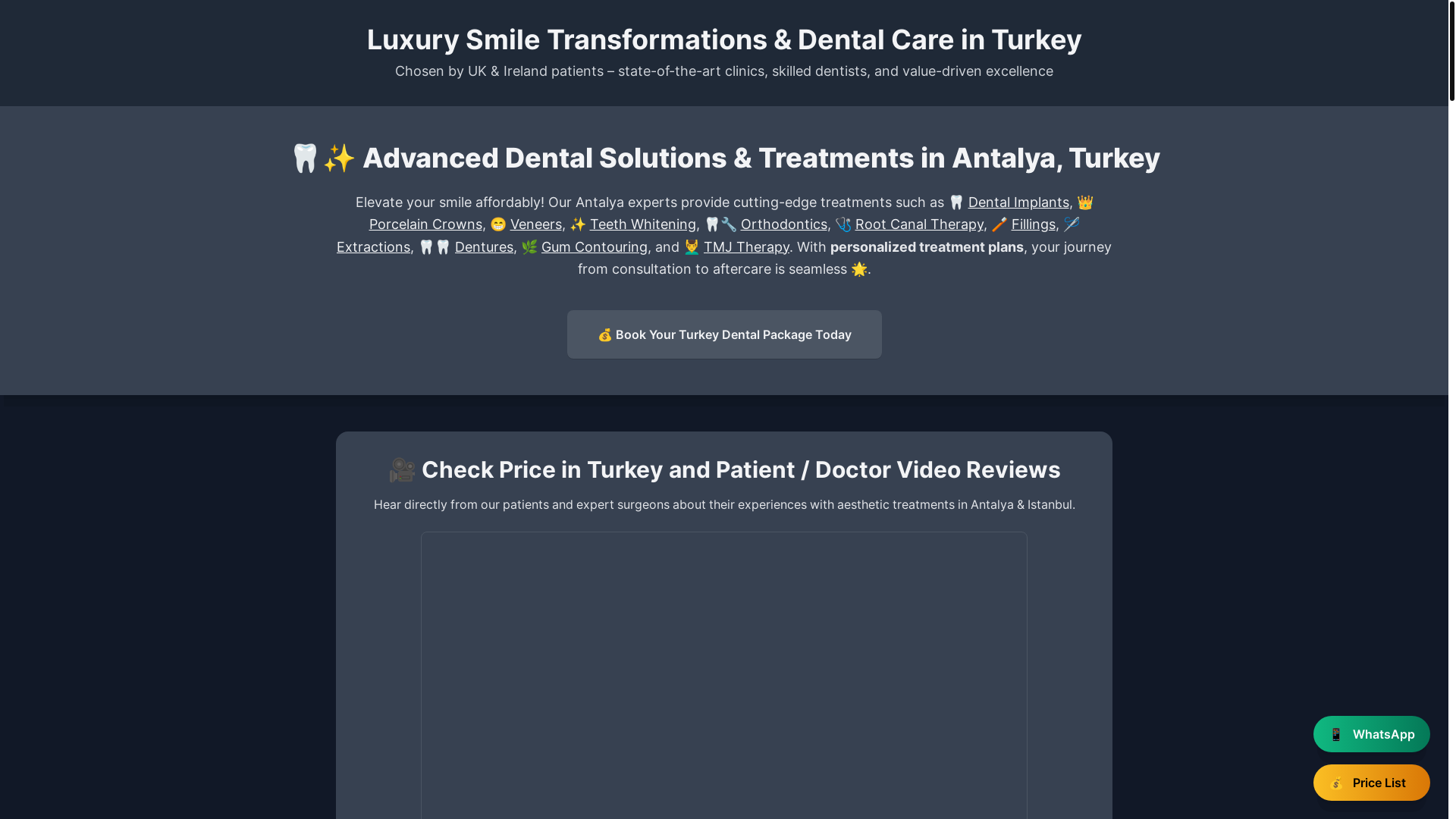 website screenshot of https://smileestheticsturkey.pages.dev/
