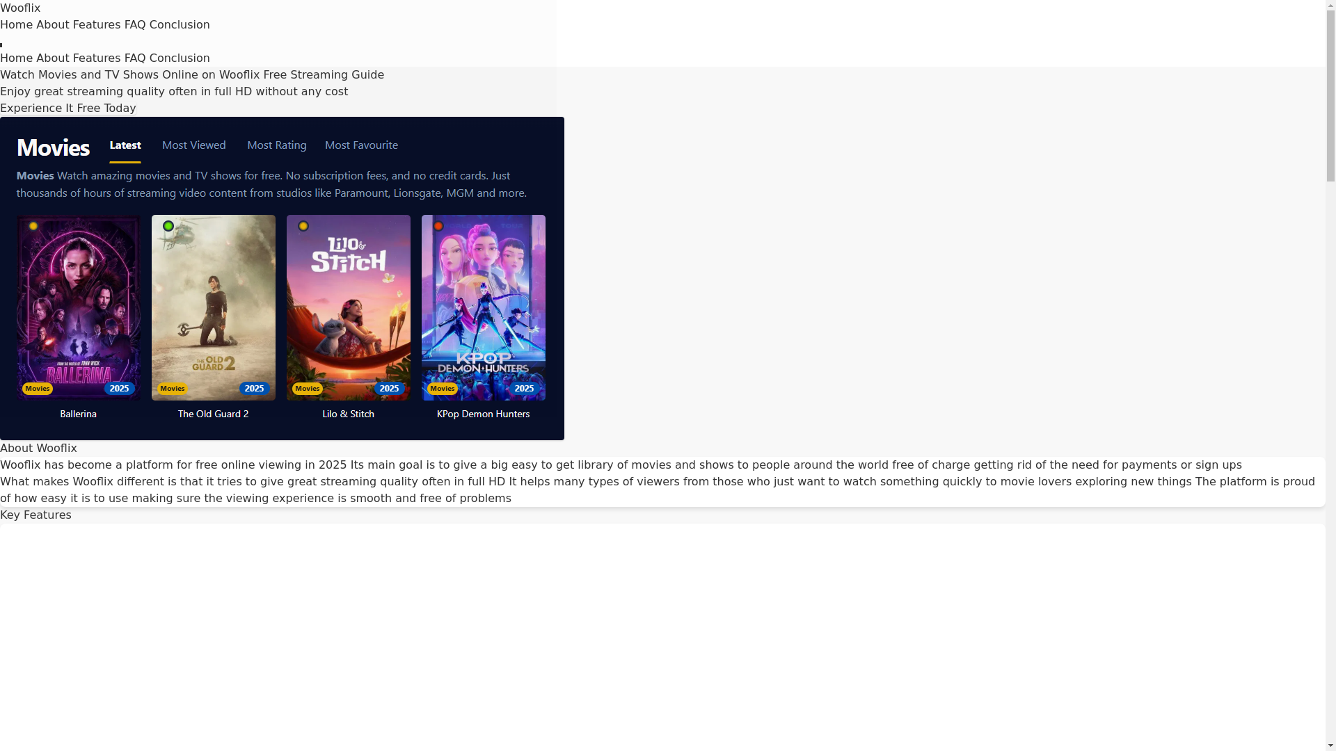 website screenshot of https://wooflix-m1vt.pages.dev/