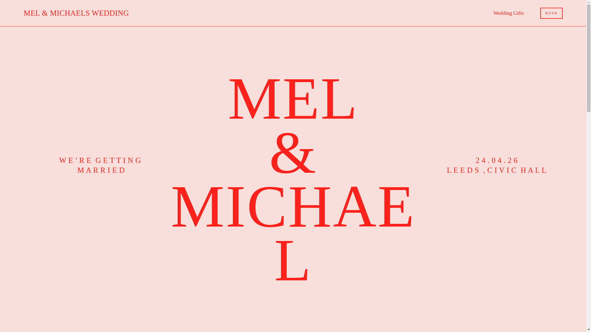 website screenshot of https://melmichaelswedding.co.uk/