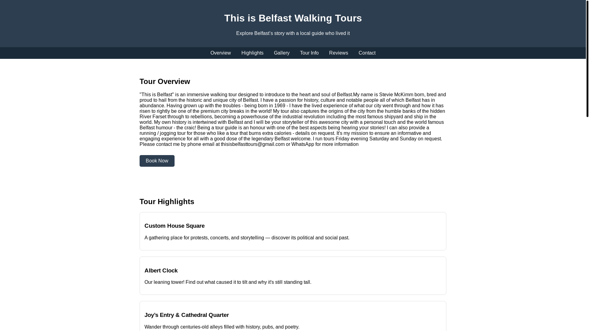 website screenshot of https://thisisbelfastwalkingtours.com/