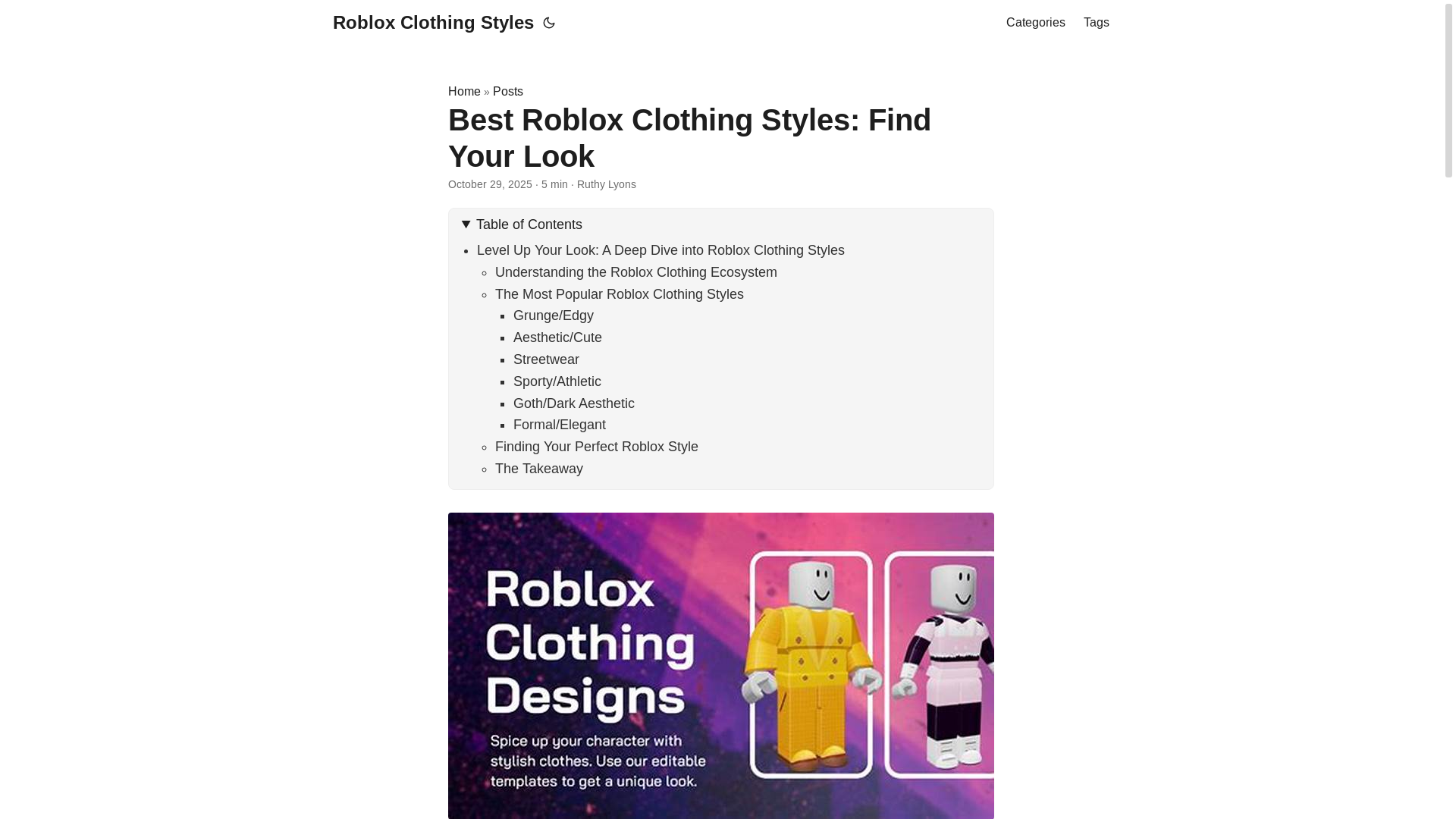 website screenshot of https://roblox-clothing-styles.pages.dev/
