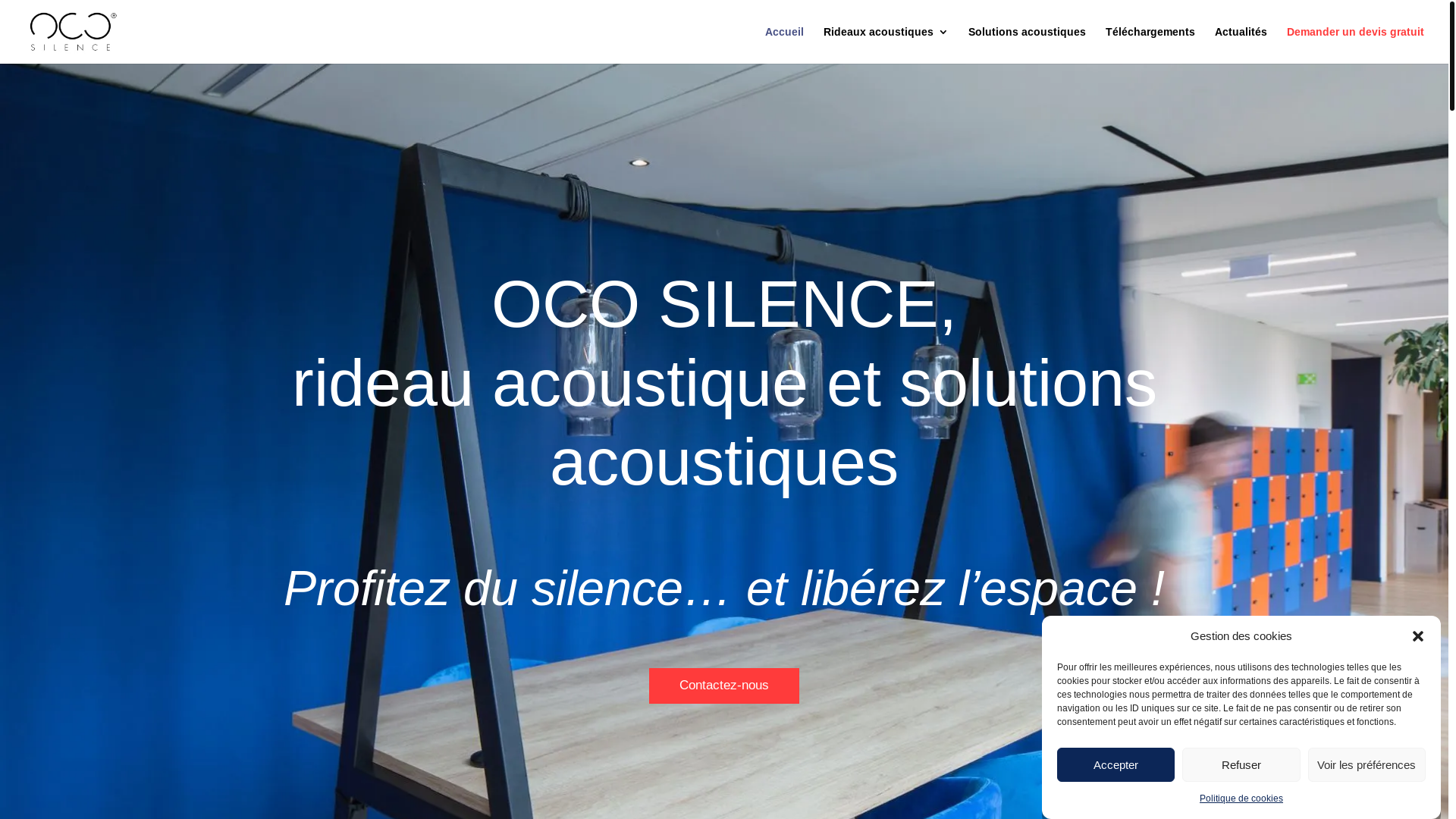 website screenshot of https://occo-silence.fr/