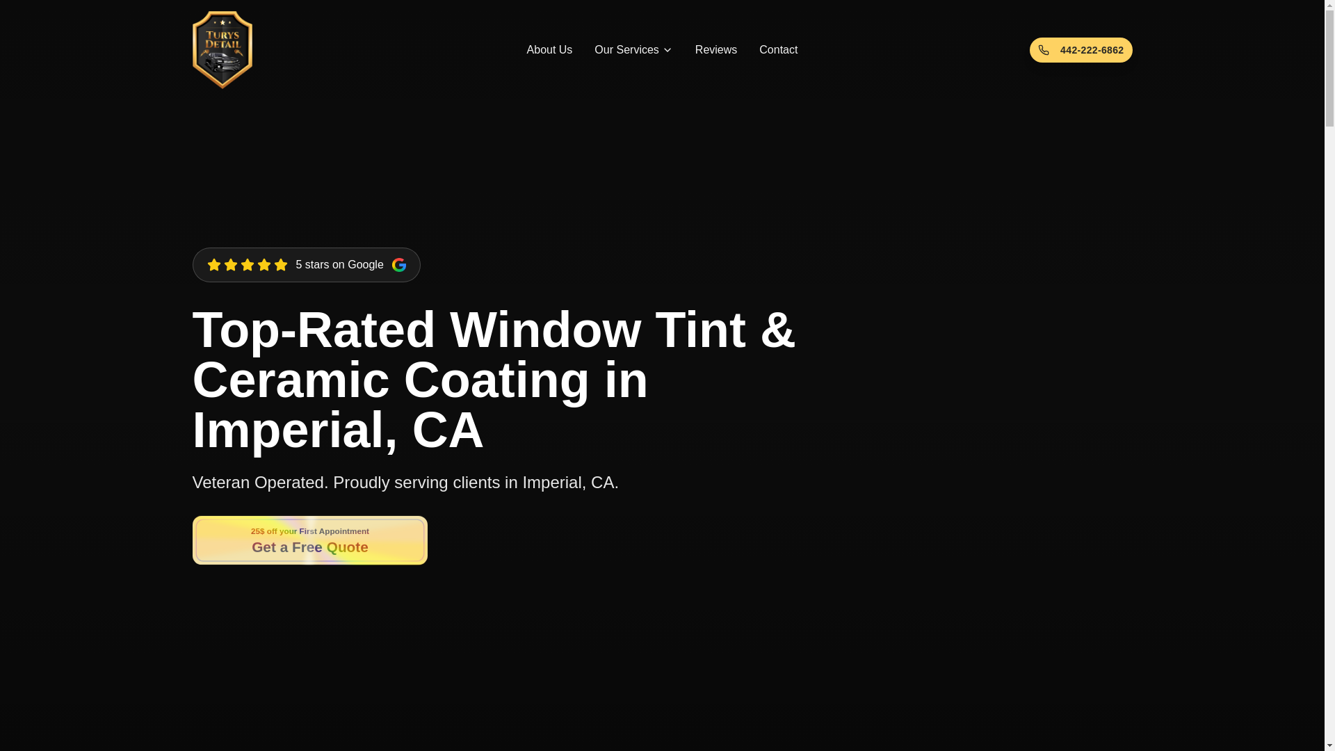 website screenshot of https://turysdetail.com/