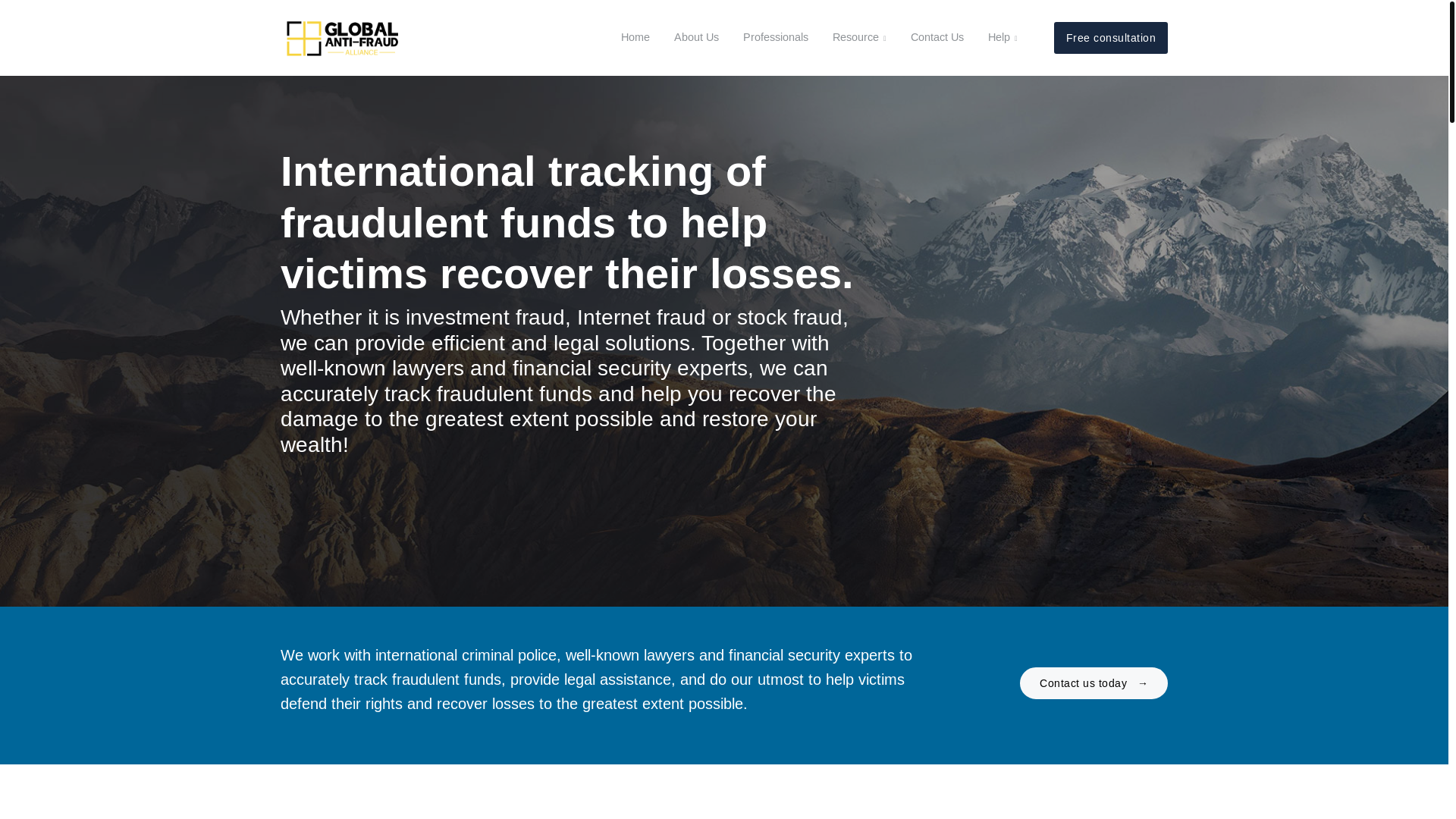 website screenshot of https://globalantifraudalliance.org/