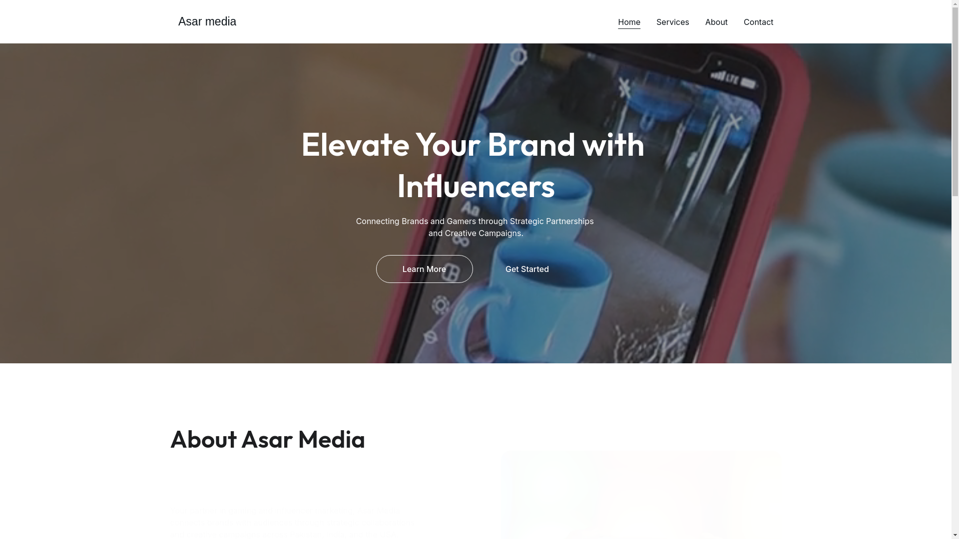 website screenshot of https://asarmedia.in/
