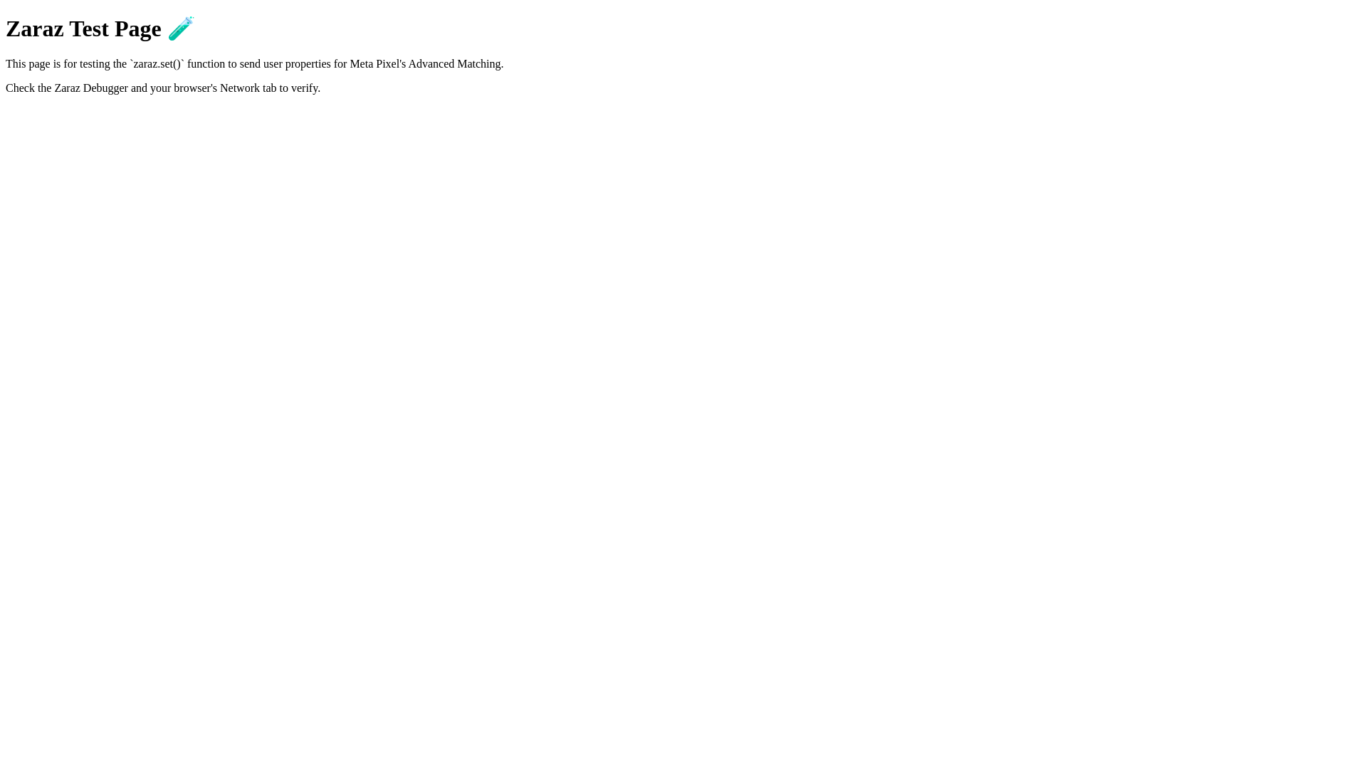 website screenshot of https://zaraztest-a5l.pages.dev/