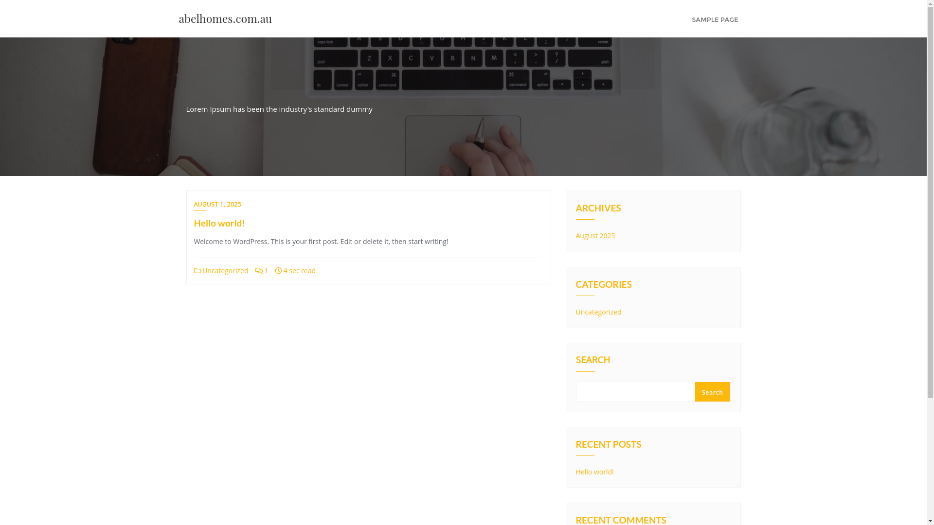 website screenshot of https://abelhomes.com.au/