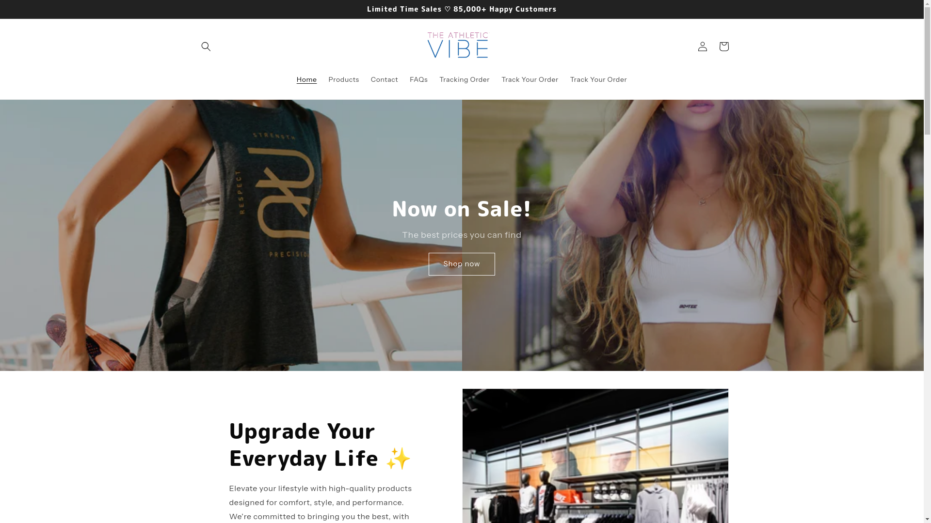 website screenshot of https://theathleticvibe.com/