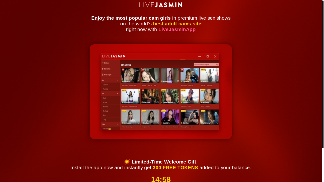 website screenshot of https://livejasminapp.us/