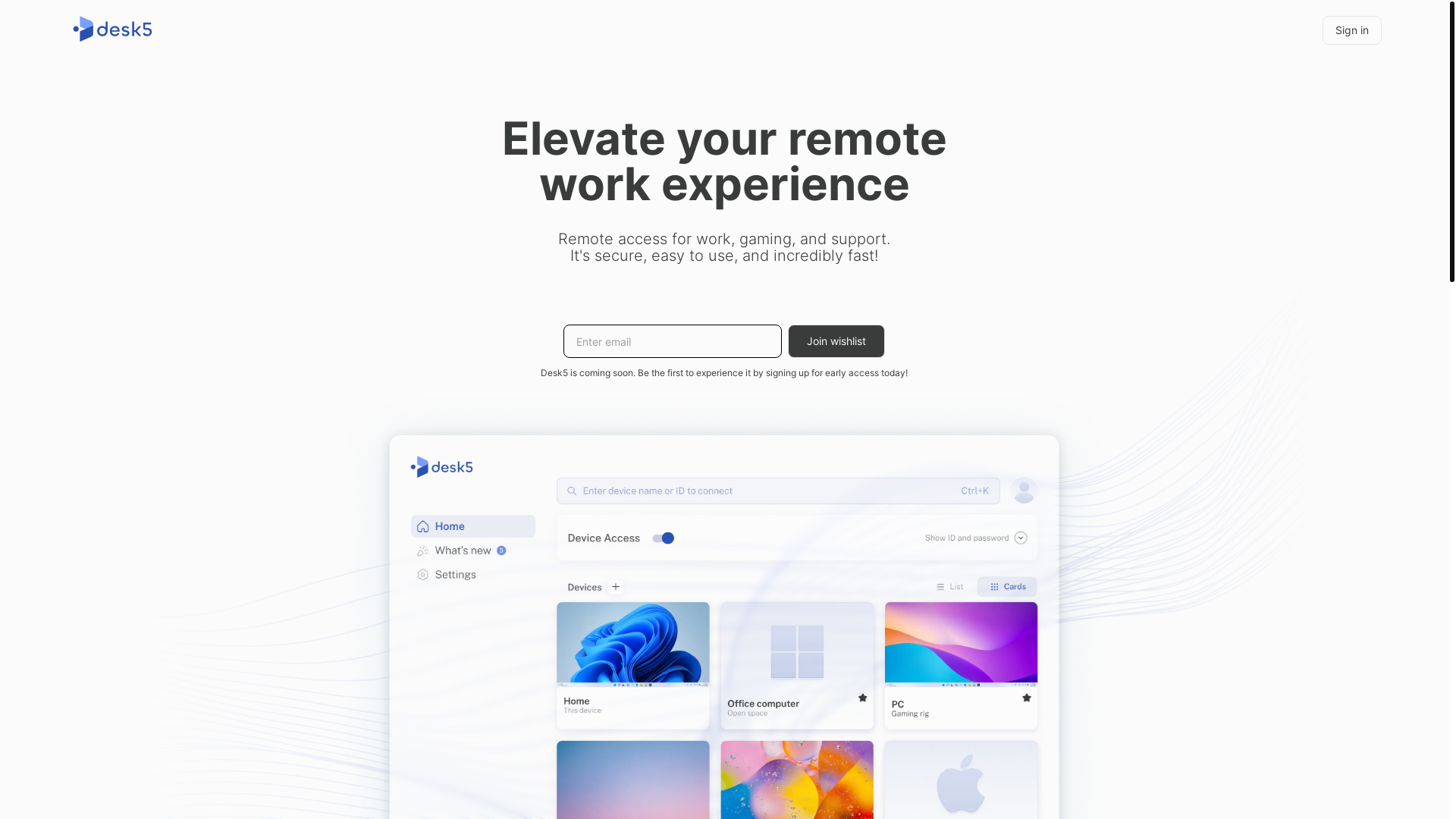 website screenshot of https://desk5-landing-page.pages.dev/