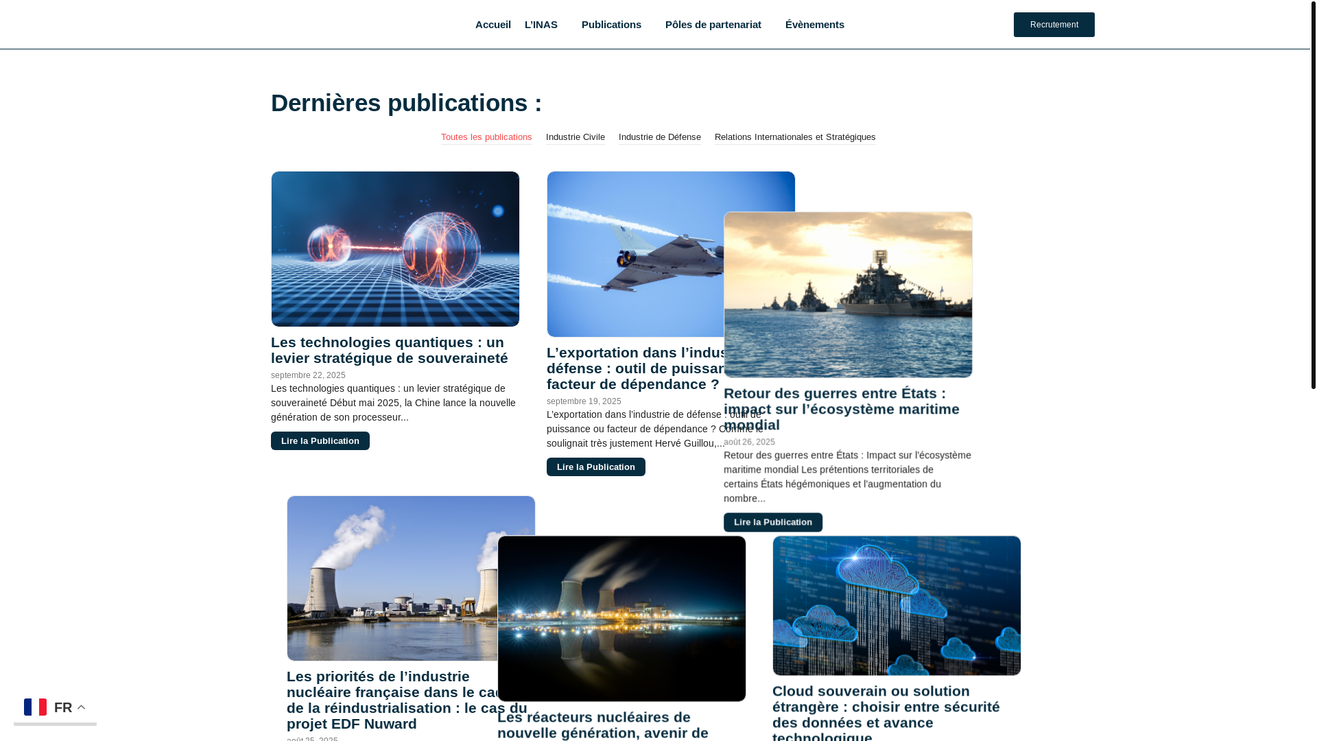 website screenshot of https://in-affaires-strategiques.fr/