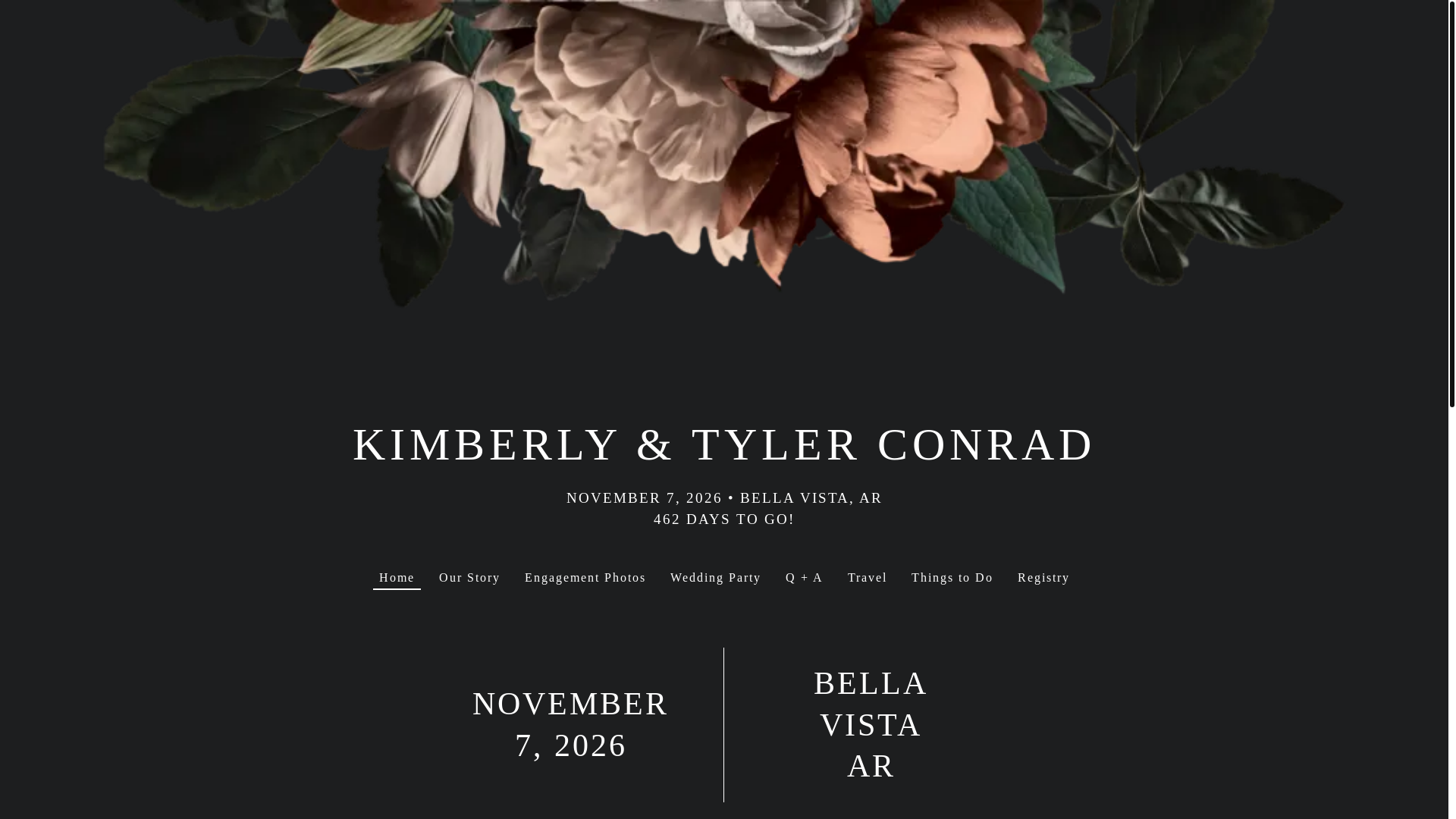 website screenshot of https://kimmieandconrad.com/