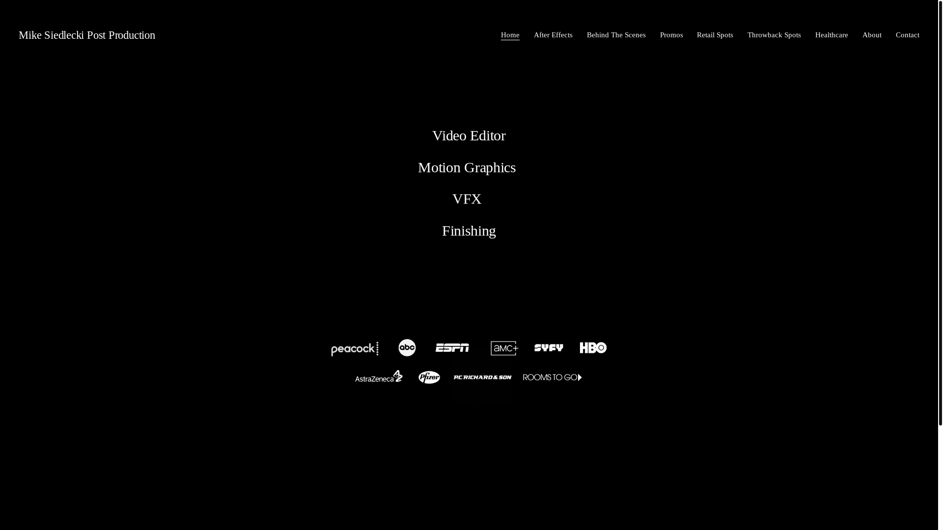 website screenshot of https://mikesiedlecki.tv/