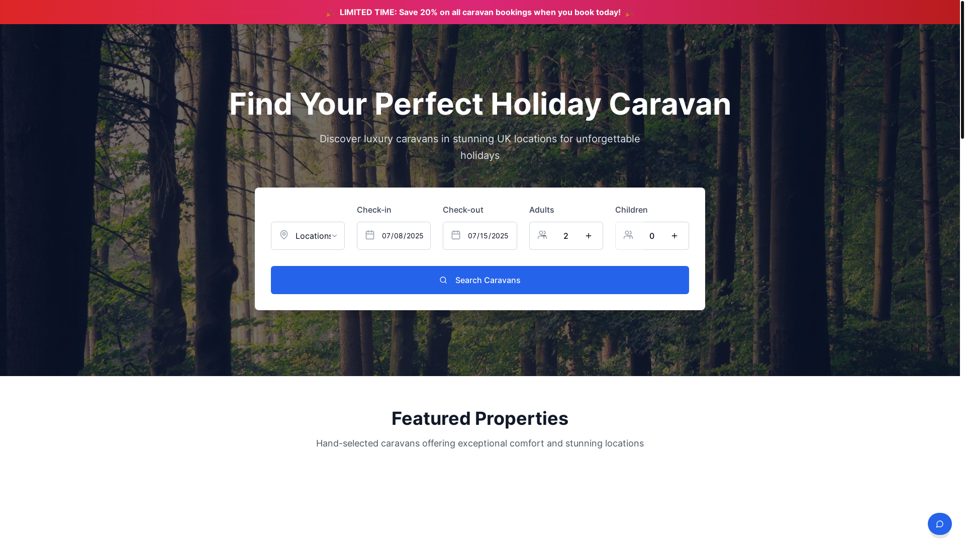 website screenshot of https://caravanresorts.site/