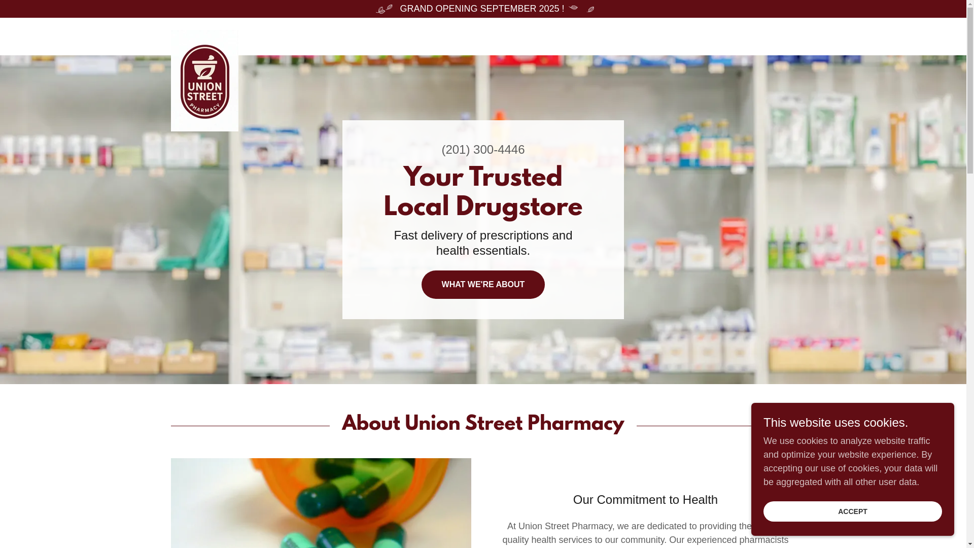 website screenshot of https://unionstreetpharmacy.com/