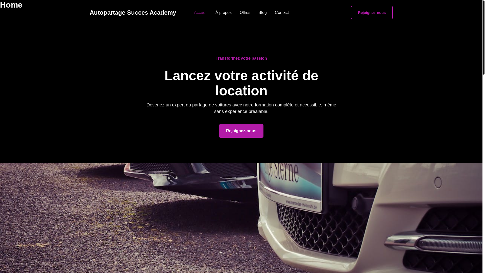 website screenshot of https://autopartagesucessacademy.fr/
