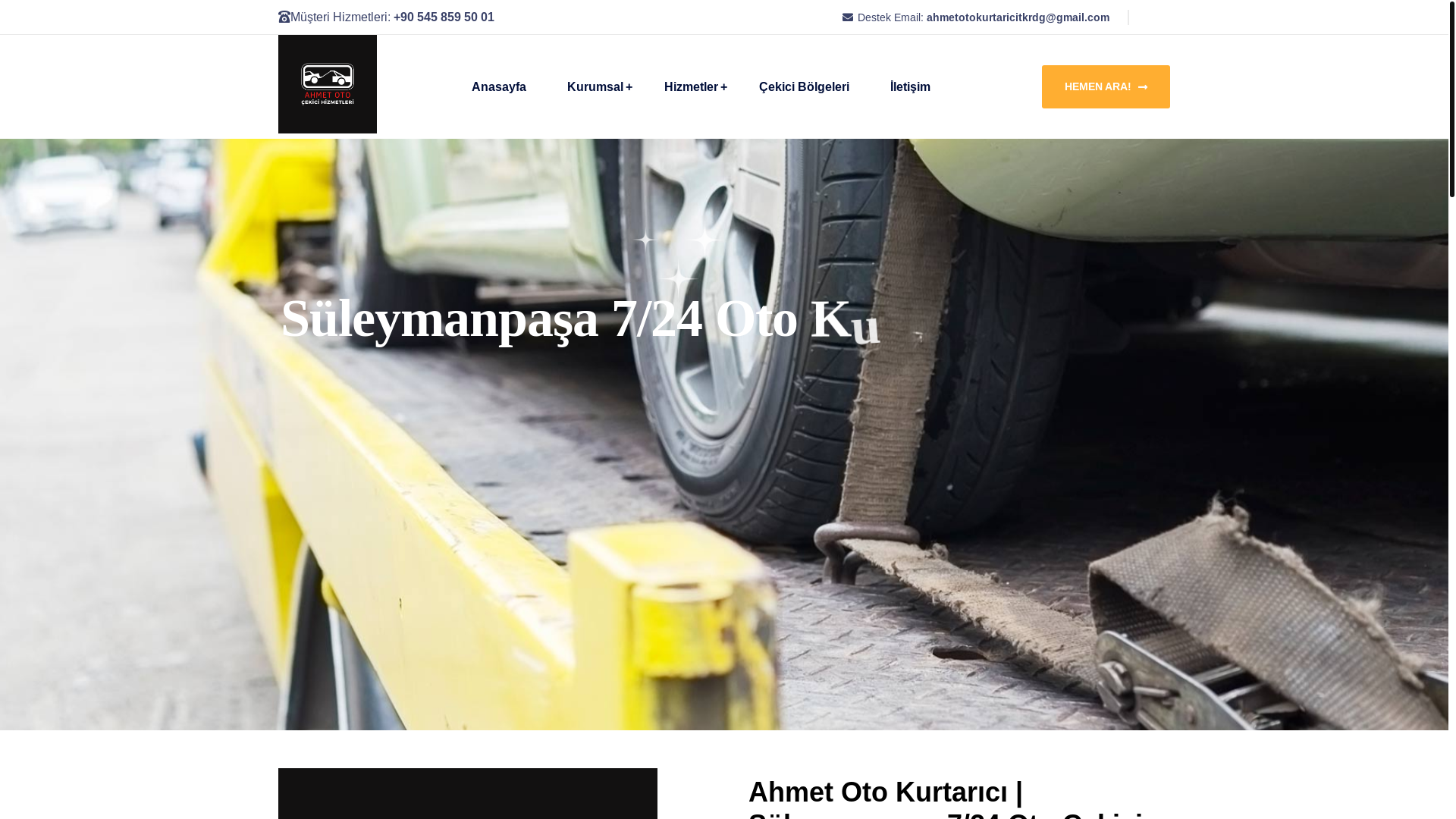 website screenshot of https://ahmetotokurtarici.com/