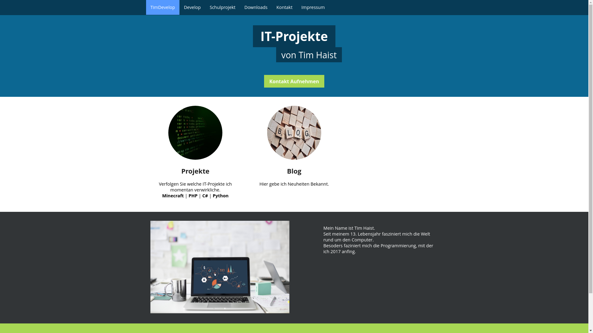 website screenshot of https://tim-haist.com/