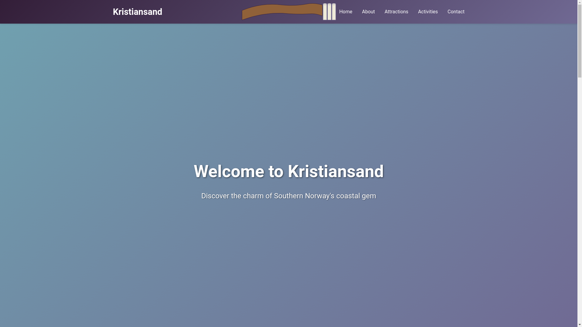website screenshot of https://kristiansand.travel/